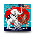 1943 Vintage All-Star Baseball Game Program Cover -Shibe Park, Philadelphia  - Acrylic Wall Clock