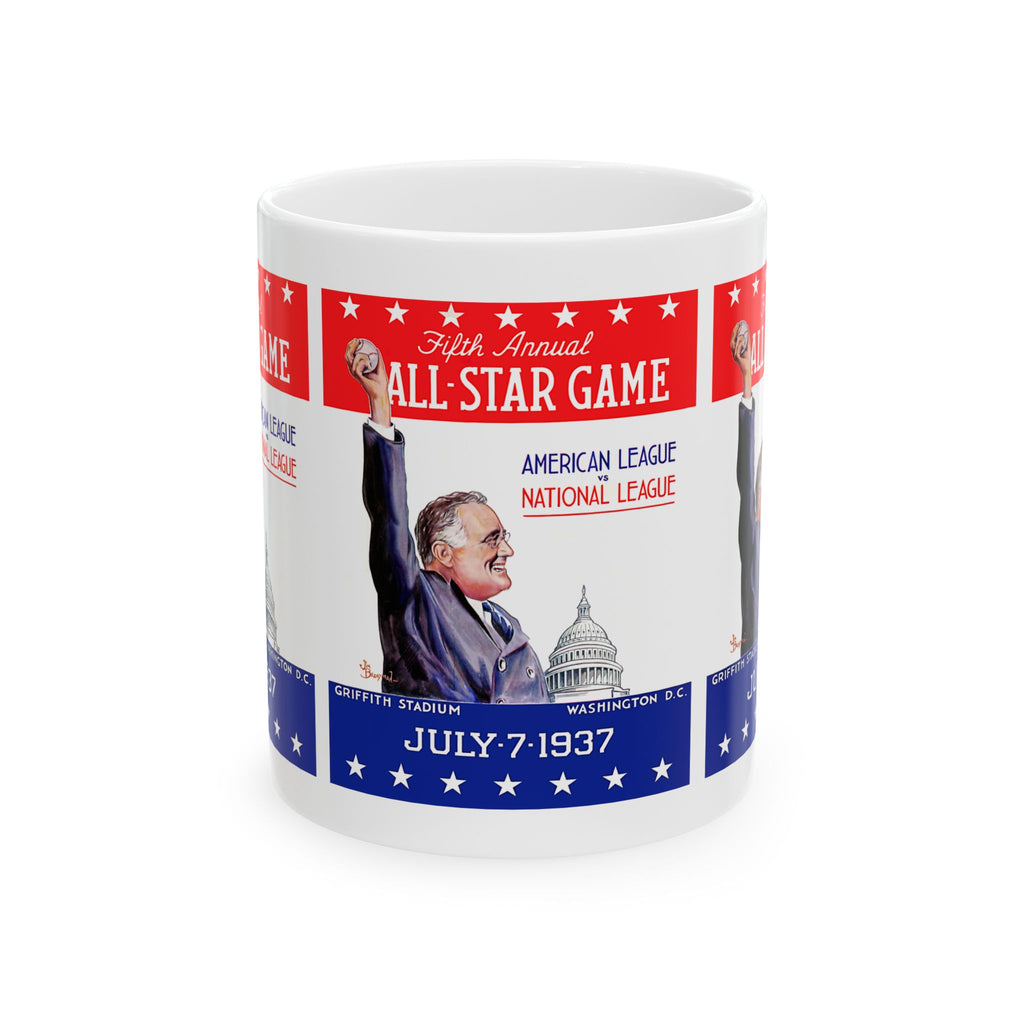 1937 Vintage All-Star Baseball Game - Washington DC - Program Cover - Ceramic Mug, 11oz