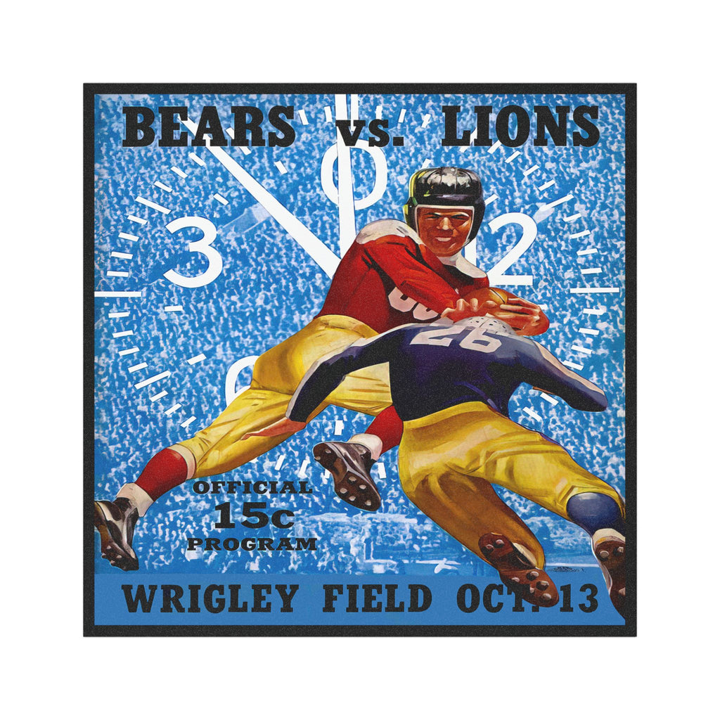 Vintage Football Bears - Lions Car Magnet, Bears vs Lions Sports Fan Gift, Retro 1940s Design, Football Team Rivalry, Tailgating