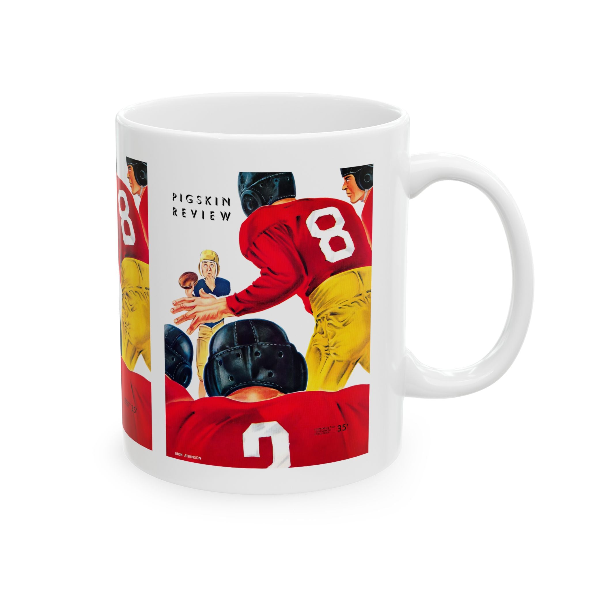 1948 Vintage University of Washington Huskies - University of Southern California Trojans Football Program Cover - Ceramic Mug, 11oz