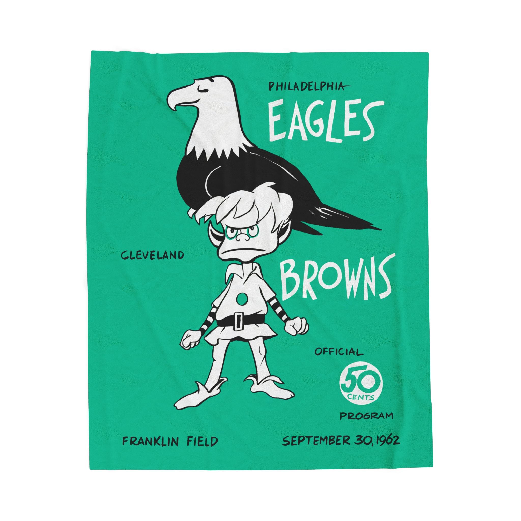Throw Blanket-1962 Philadelphia Eagles Football Cleveland Browns Fan Gift, Football Sports Decor, Home Decor, Game Day Blanket,Football Gift