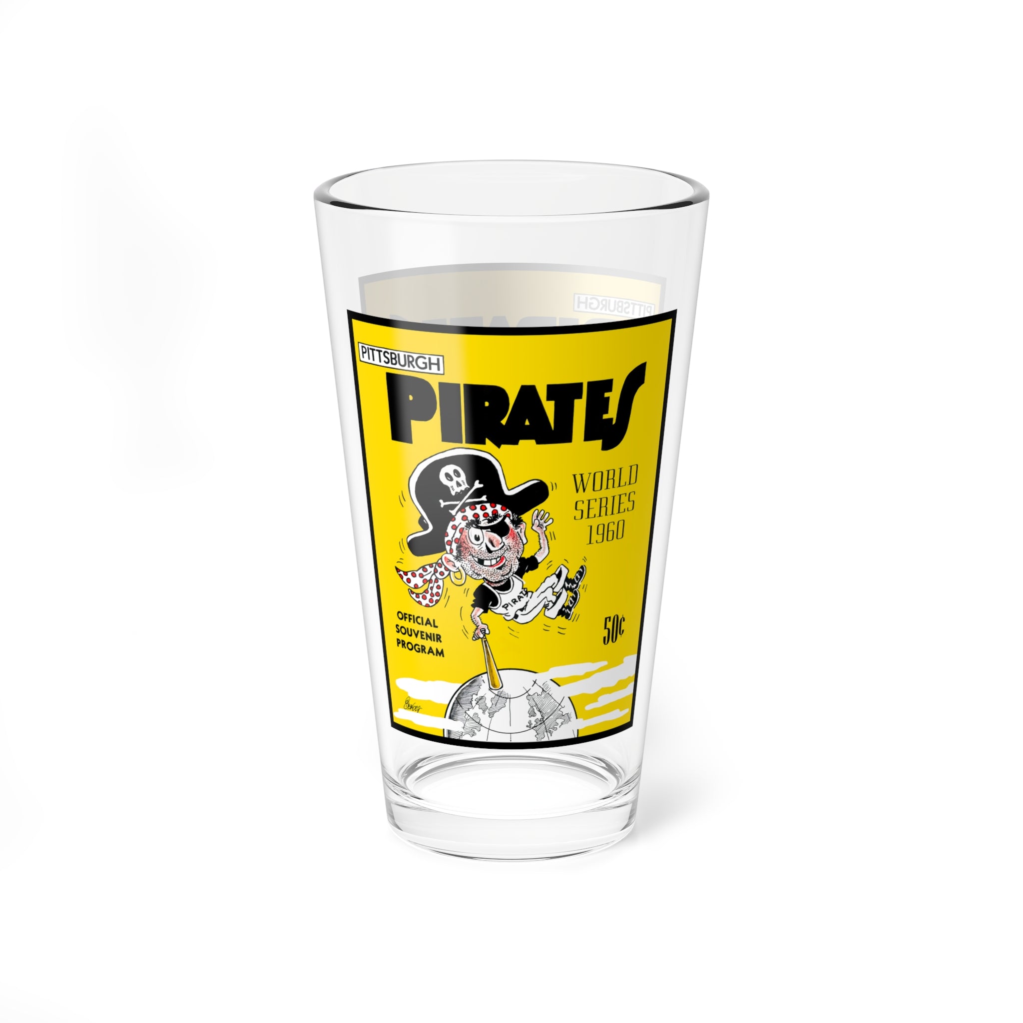 Vintage 1960 Baseball World Series Pittsburgh Pirates Mixing Glass, Gift for Baseball Fans, Sports Memorabilia, Retro Home Decor, Sports