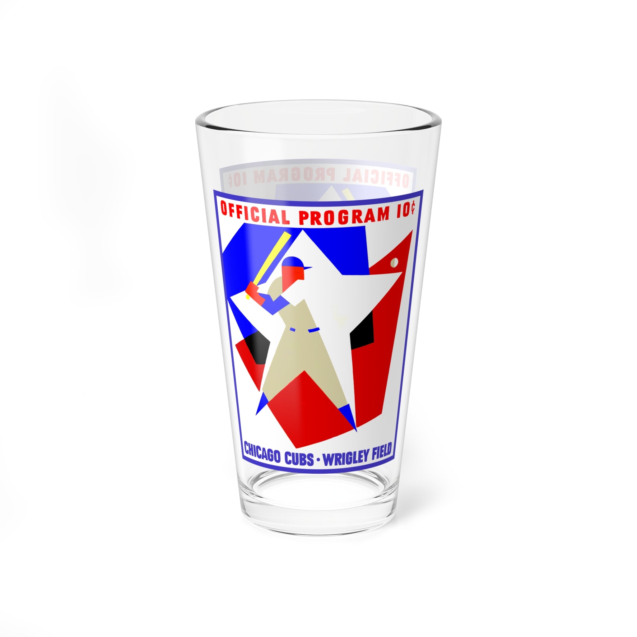1957 Chicago Baseball Mixing Glass | 16oz Vintage Sports Barware