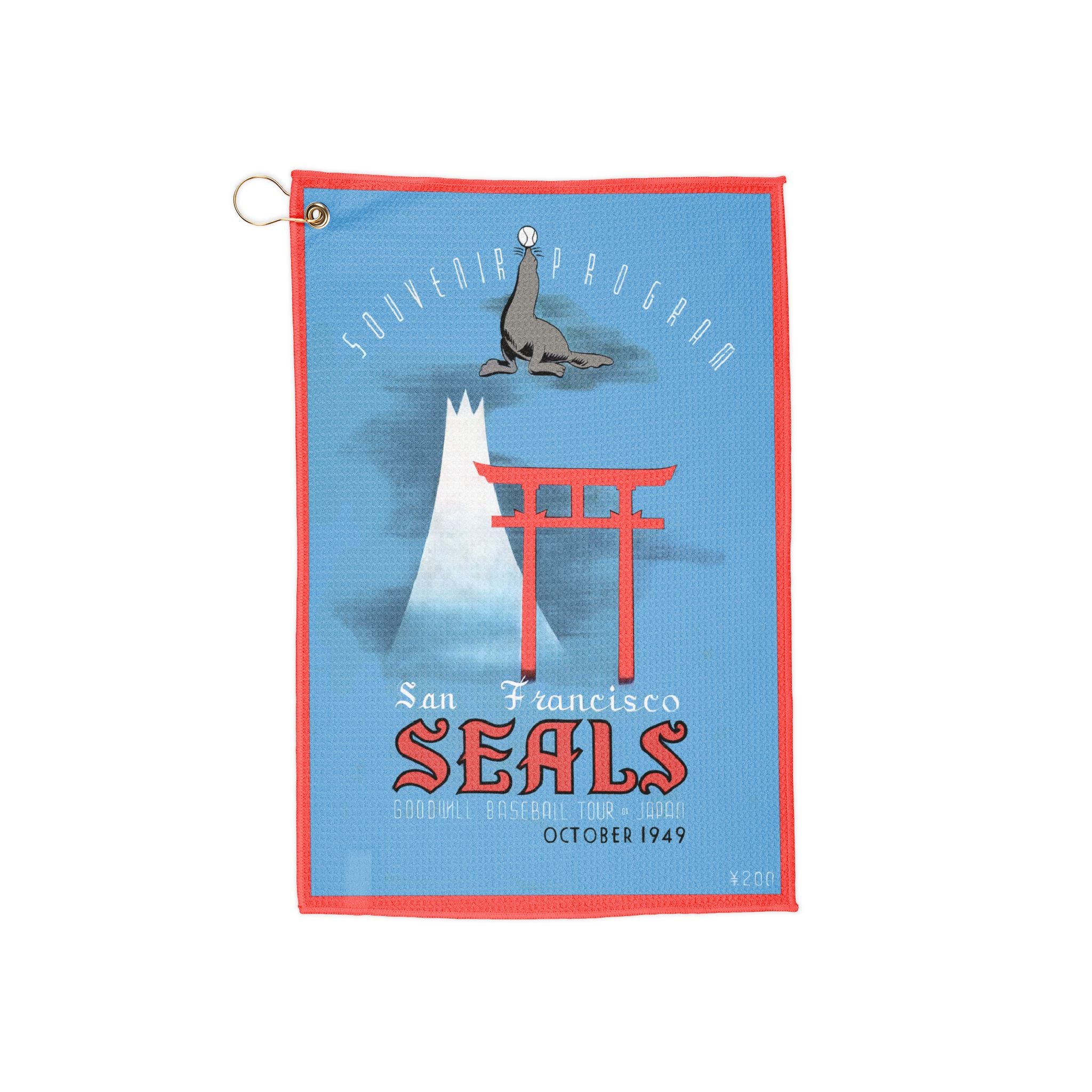 Vintage Sports Golf Towels - 1949 Baseball San Francisco Seals, Retro Golf Towels, Sports Towel, Golf Accessories, Golf Gift, Golf