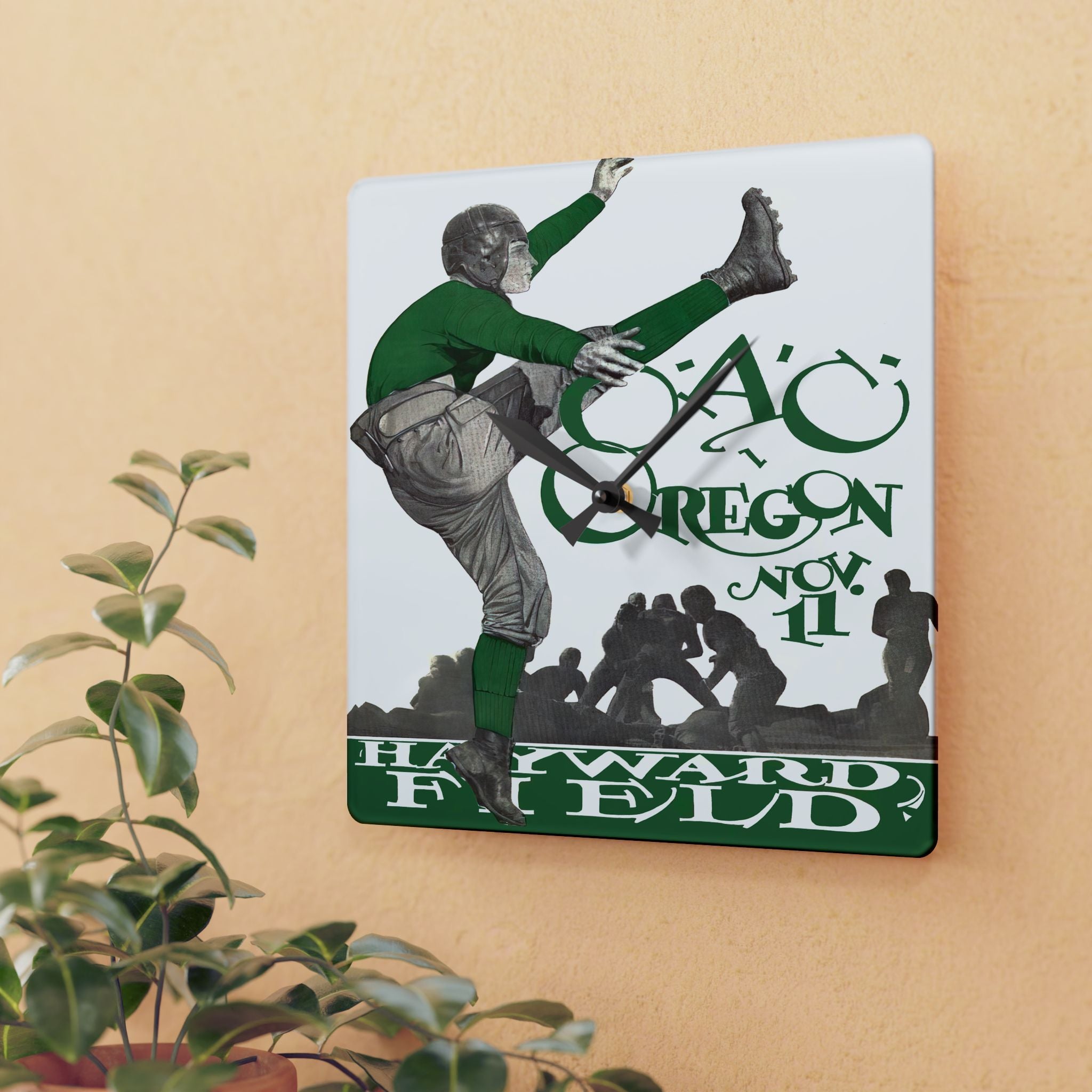 1927 Vintage Oregon State Beavers- University of Oregon Ducks Football Program Cover - Acrylic Wall Clock