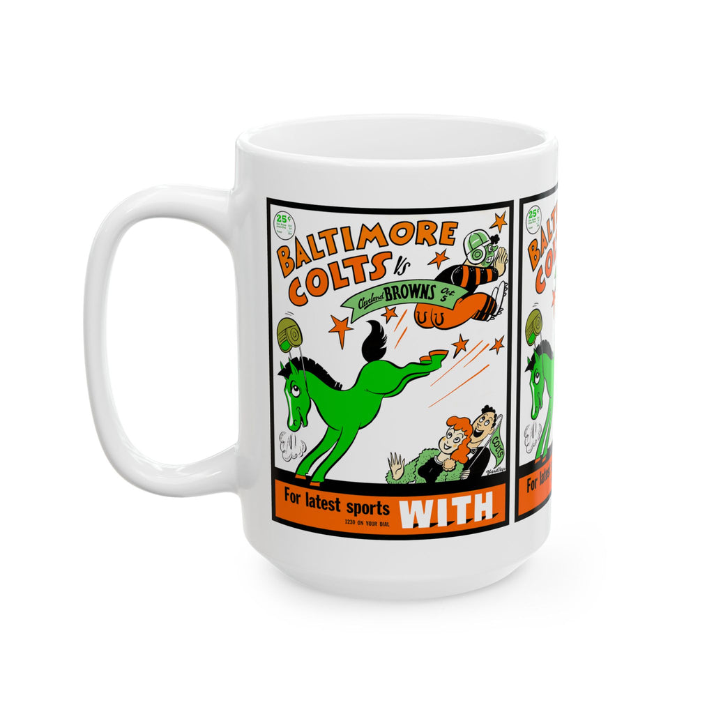 1948 Football Baltimore Colts - Cleveland Browns Vintage Ceramic Mug (11oz, 15oz)