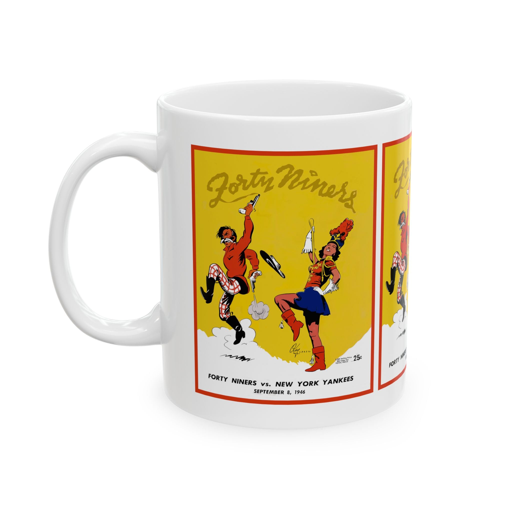 1946 Football 49ers - Yankees Ceramic Mug, Vintage Sports Fan Gift, Coffee Cup, Sports Memorabilia, Football Team Merchandise, Gift for Dad
