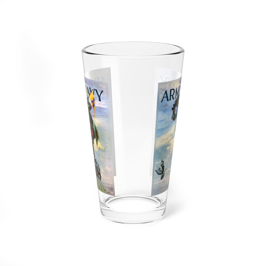 1960 Army-Navy Football Glass Mixing Glass, 16oz | Vintage College Football Drinkware