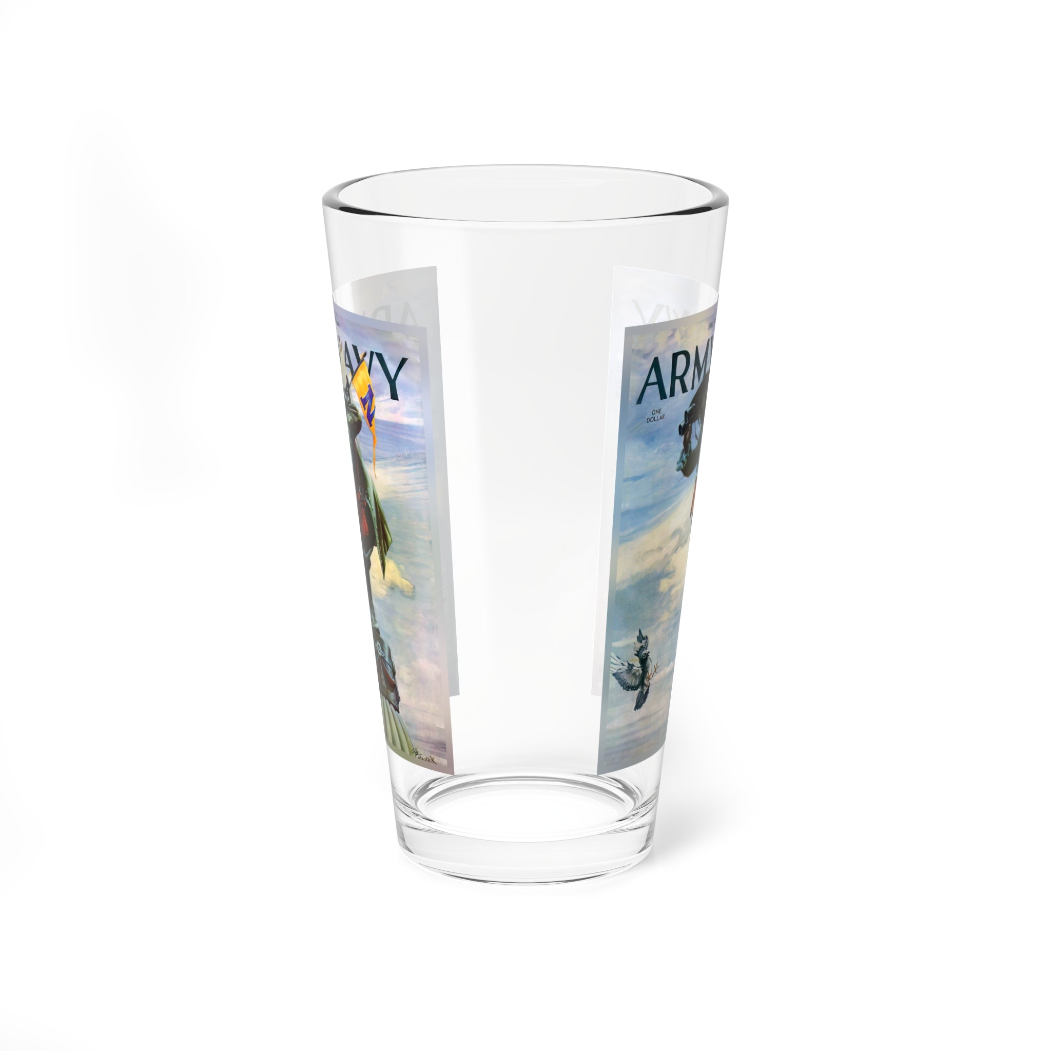 1960 Army-Navy Football Glass Mixing Glass, 16oz | Vintage College Football Drinkware