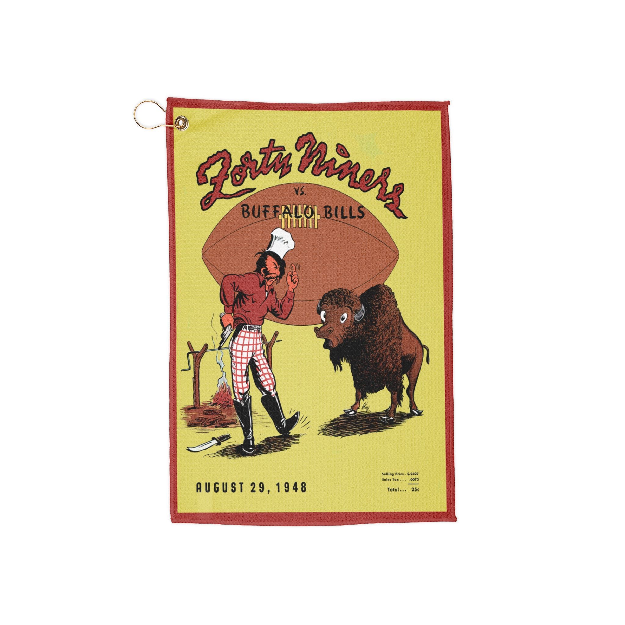 Football Vintage Golf Towel, San Francisco 49ers-Buffalo Bills Sports Towel, Retro Game Day Gift, Golf Accessories, Fan Merchandise,