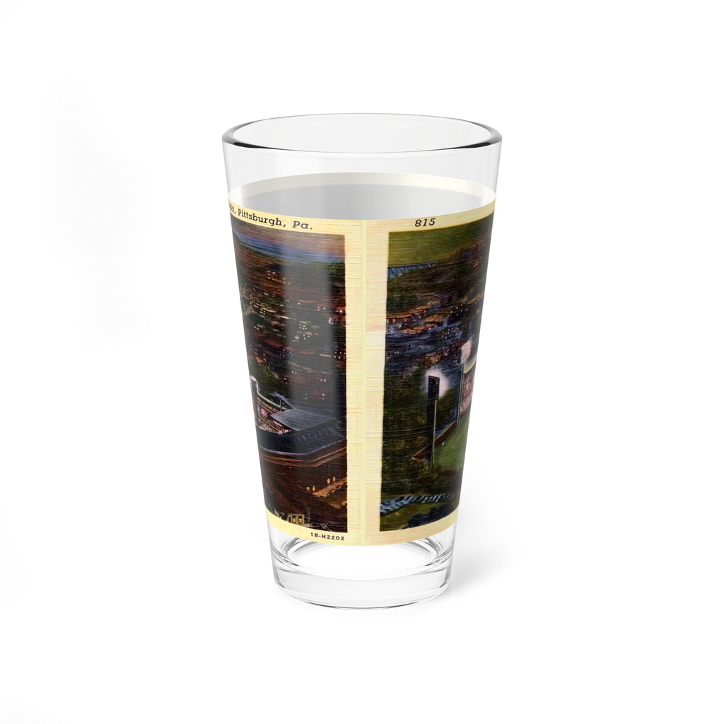 Mixing Glass, Pittsburgh Baseball Forbes Field Postcard, 16oz, Sports Fan Gift, Baseball Lover Gift, Baseball Stadium Decor, Barware