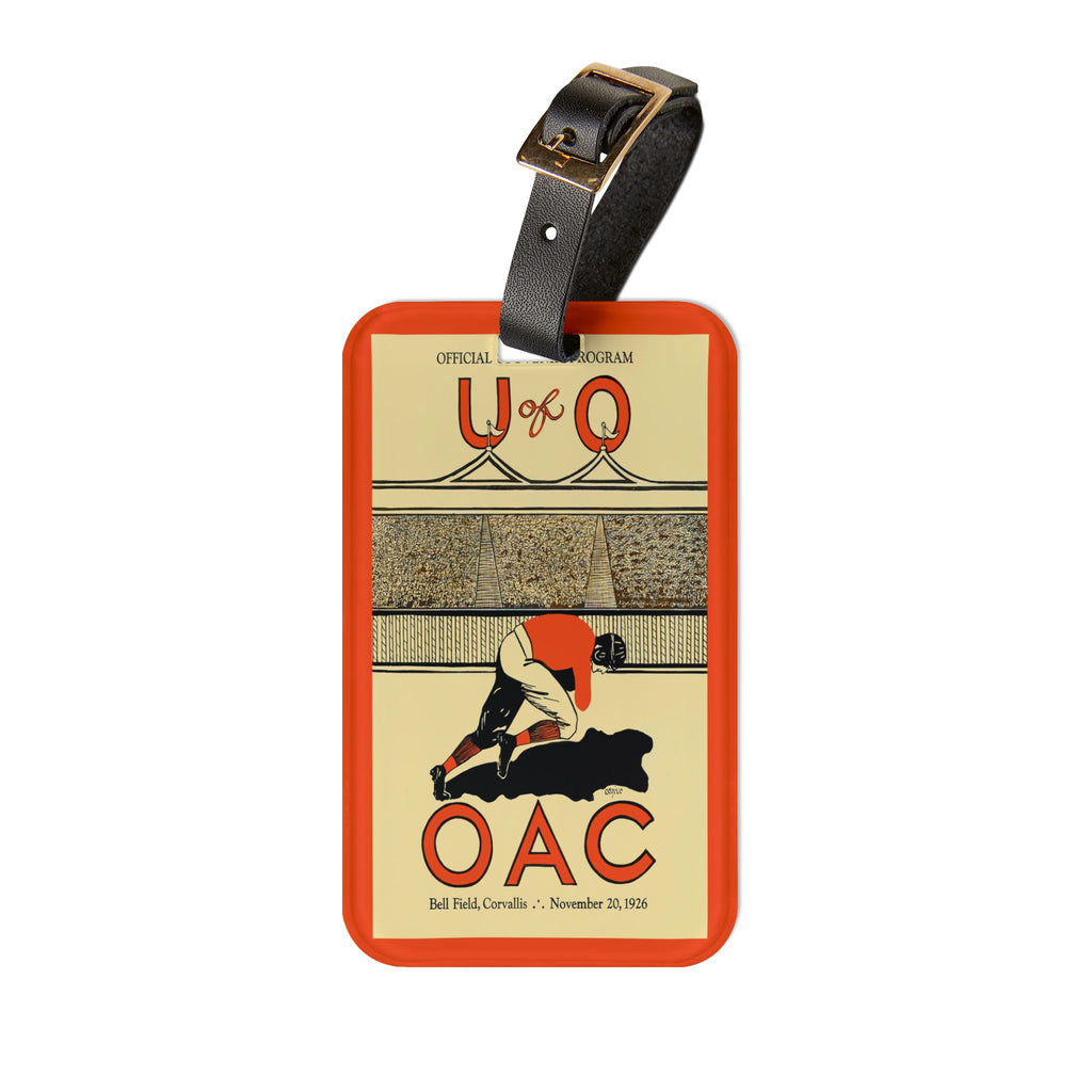 1926 Vintage Oregon State (OAC)- Oregon Football Program Cover Luggage Tag