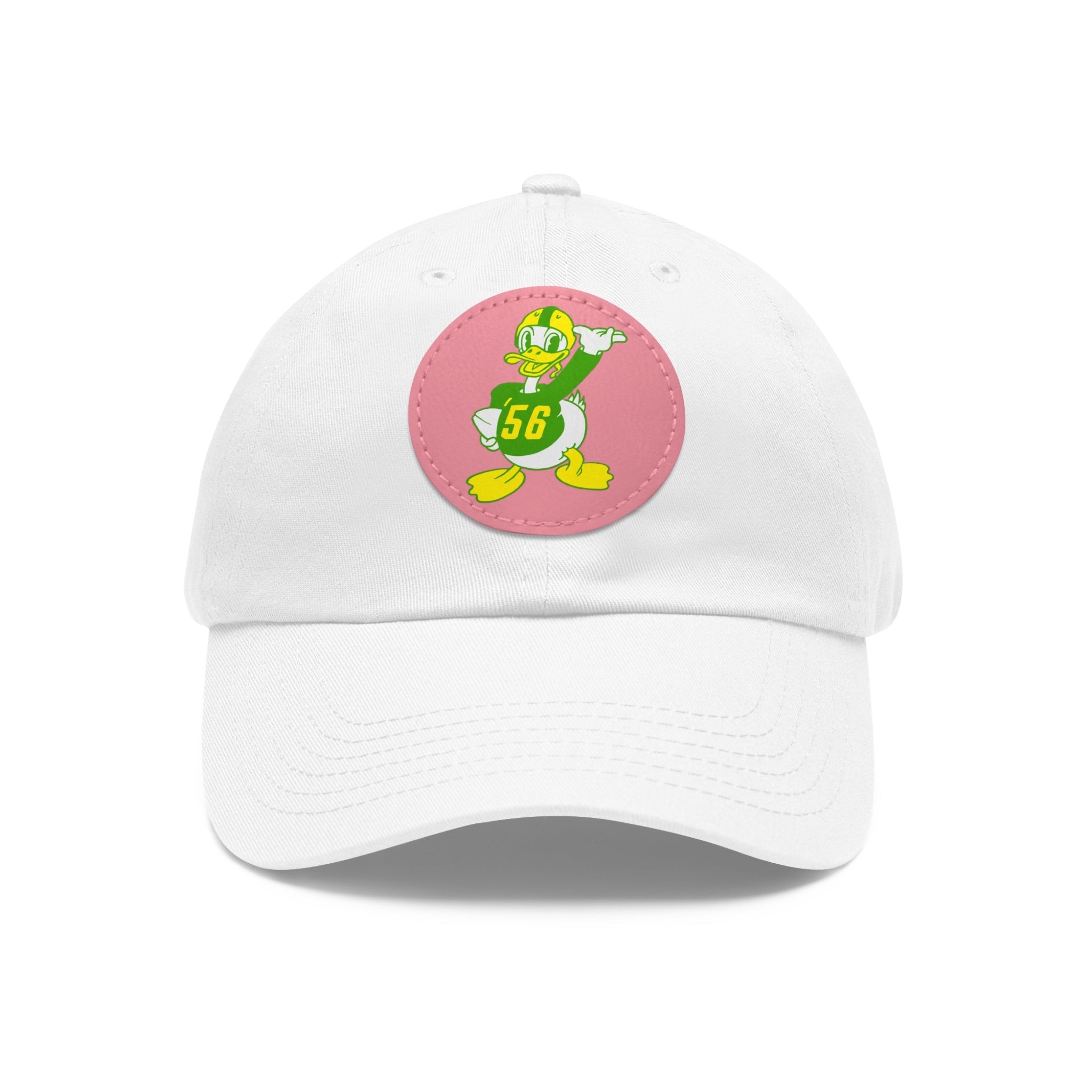 1956 Vintage Oregon Football - Dad Hat with Leather Patch (Round)