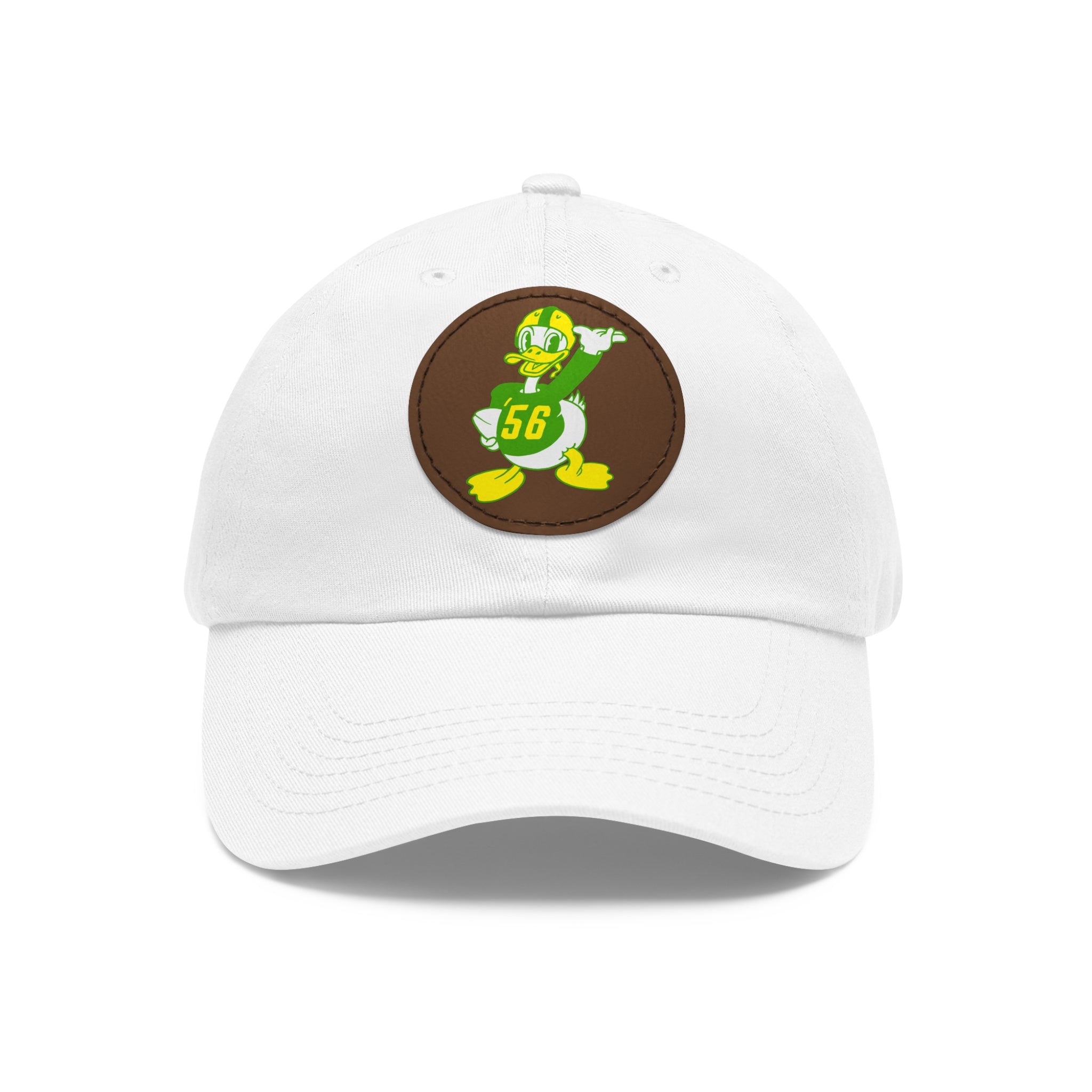 1956 Vintage Oregon Football - Dad Hat with Leather Patch (Round)