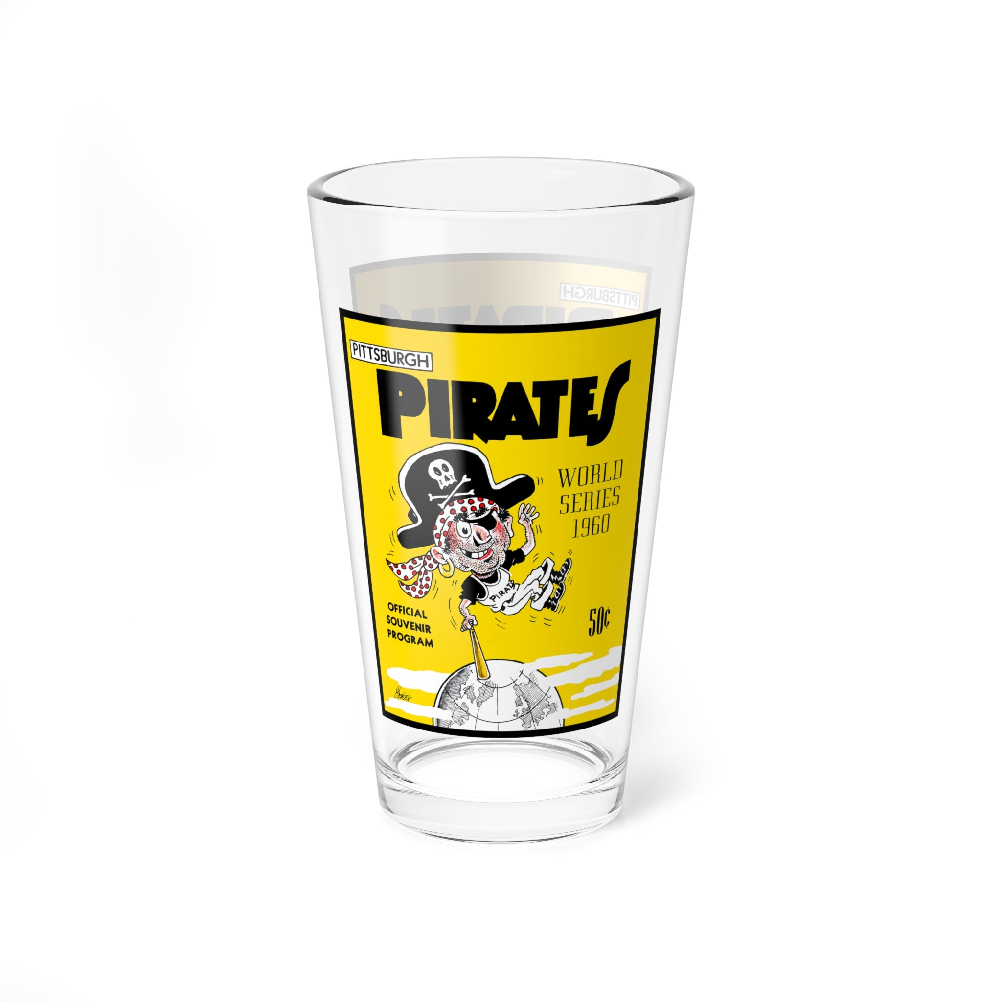 Vintage 1960 Baseball World Series Pittsburgh Pirates Mixing Glass, Gift for Baseball Fans, Sports Memorabilia, Retro Home Decor, Sports