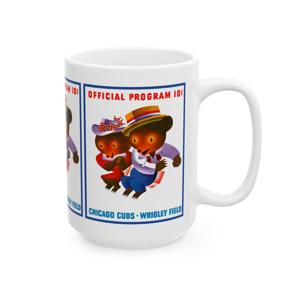 1961 Vintage Baseball Program Chicago Cubs Wrigley Field  - Ceramic Mug