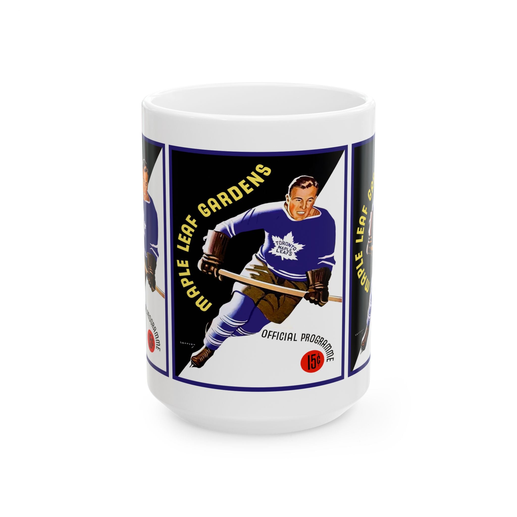 Hockey Ceramic Mug, 1938-1939 Toronto Maple Leafs Memorabilia Cup, Sports Fan Gift, Vintage Hockey Team, Hockey Collector's Item