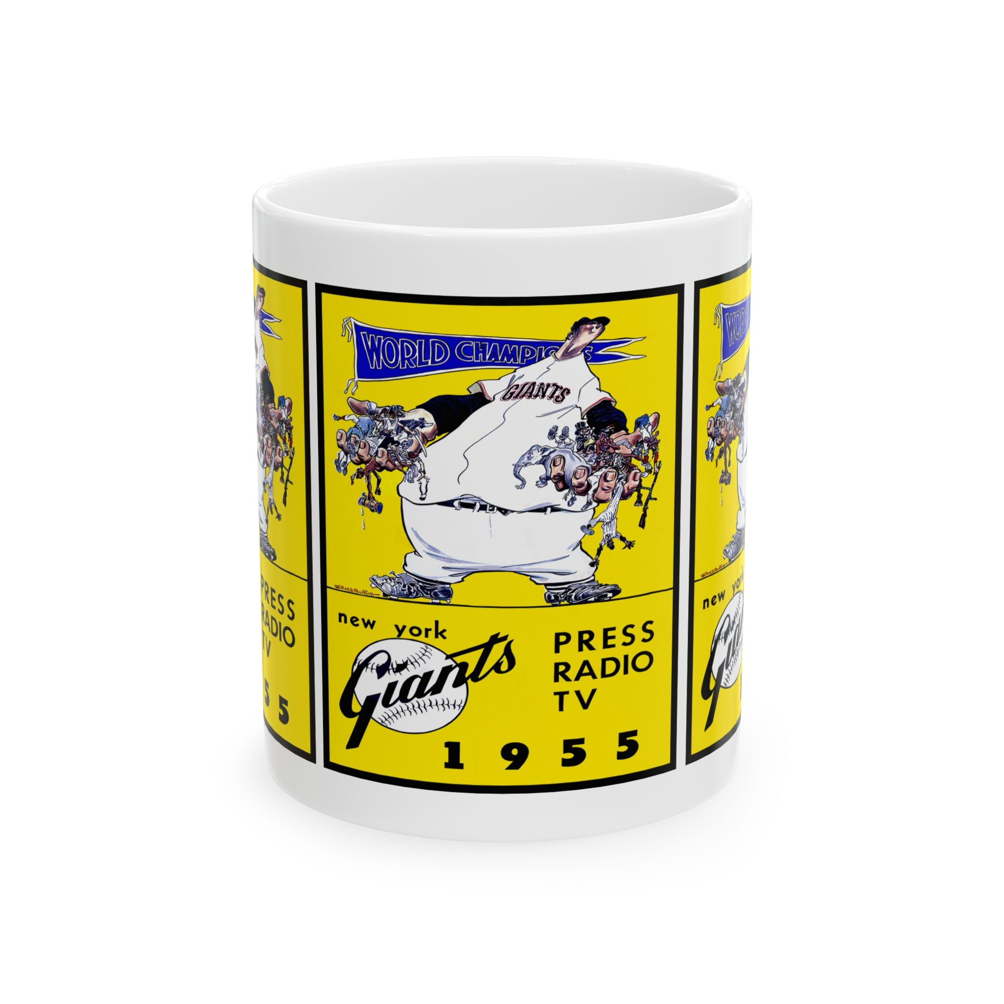 Vintage Baseball 1955 New York Giants Ceramic Mug, 11oz, 15oz- Sports Fan Gift, Baseball Lover Cup, Baseball Memorabilia, Sports Collectible