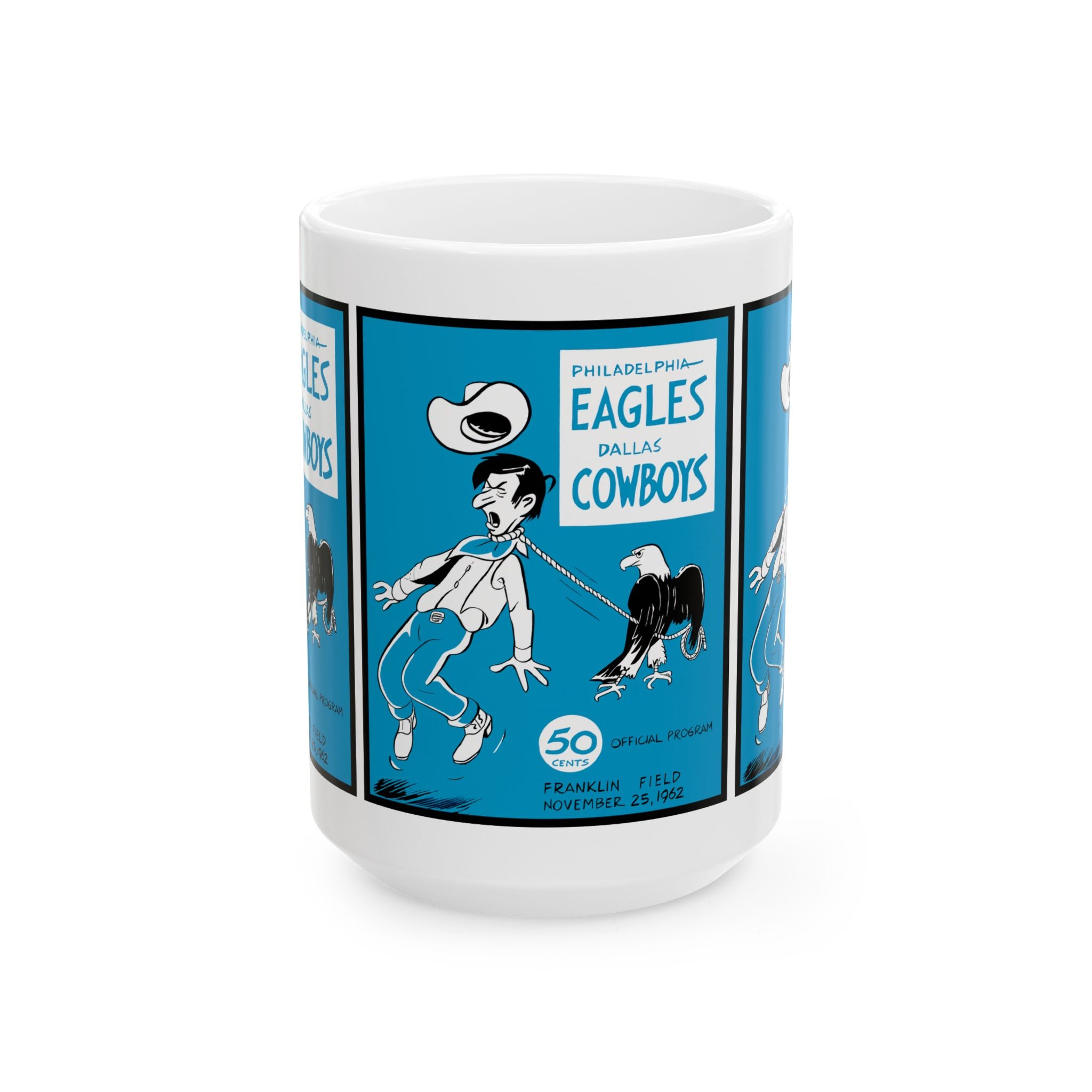 1962 Football Cowboys-Eagles Mug | Ceramic Coffee Cup 11oz 15oz