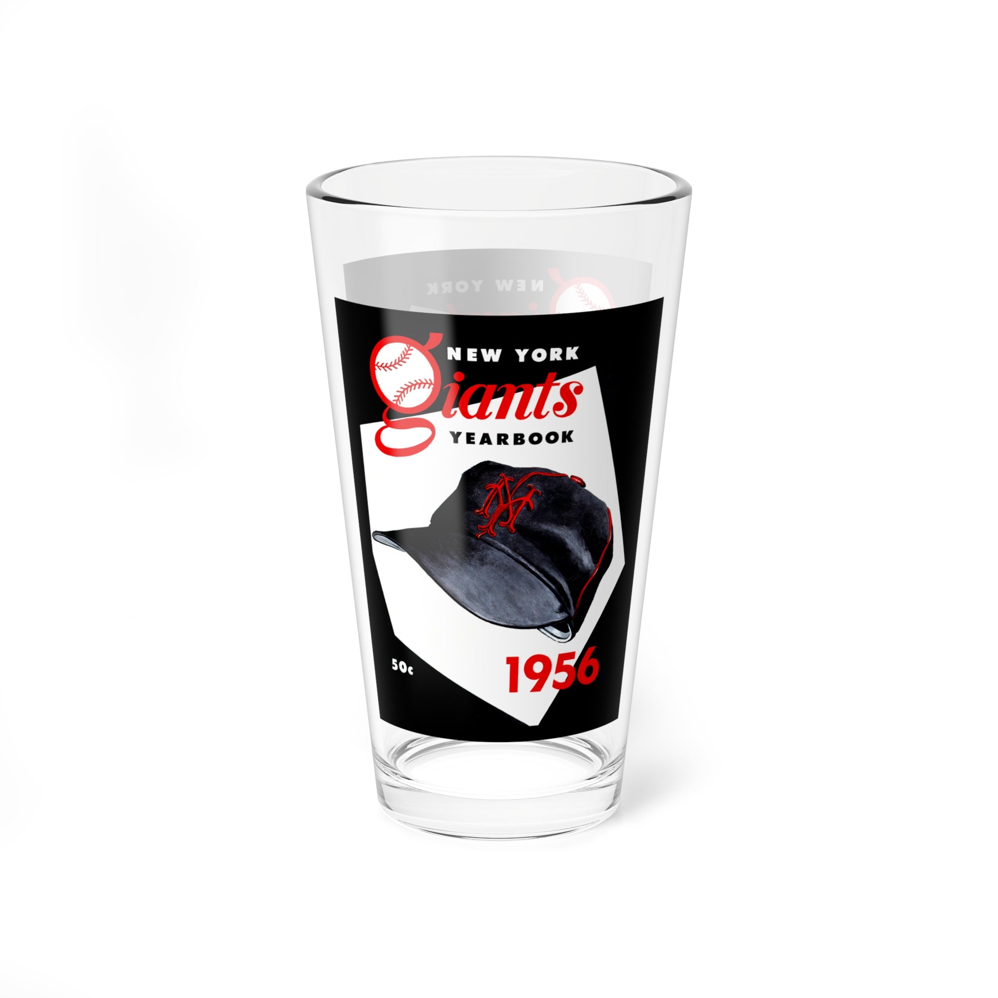 1956 New York Baseball Mixing Glass, 16oz | Vintage Sports Barware