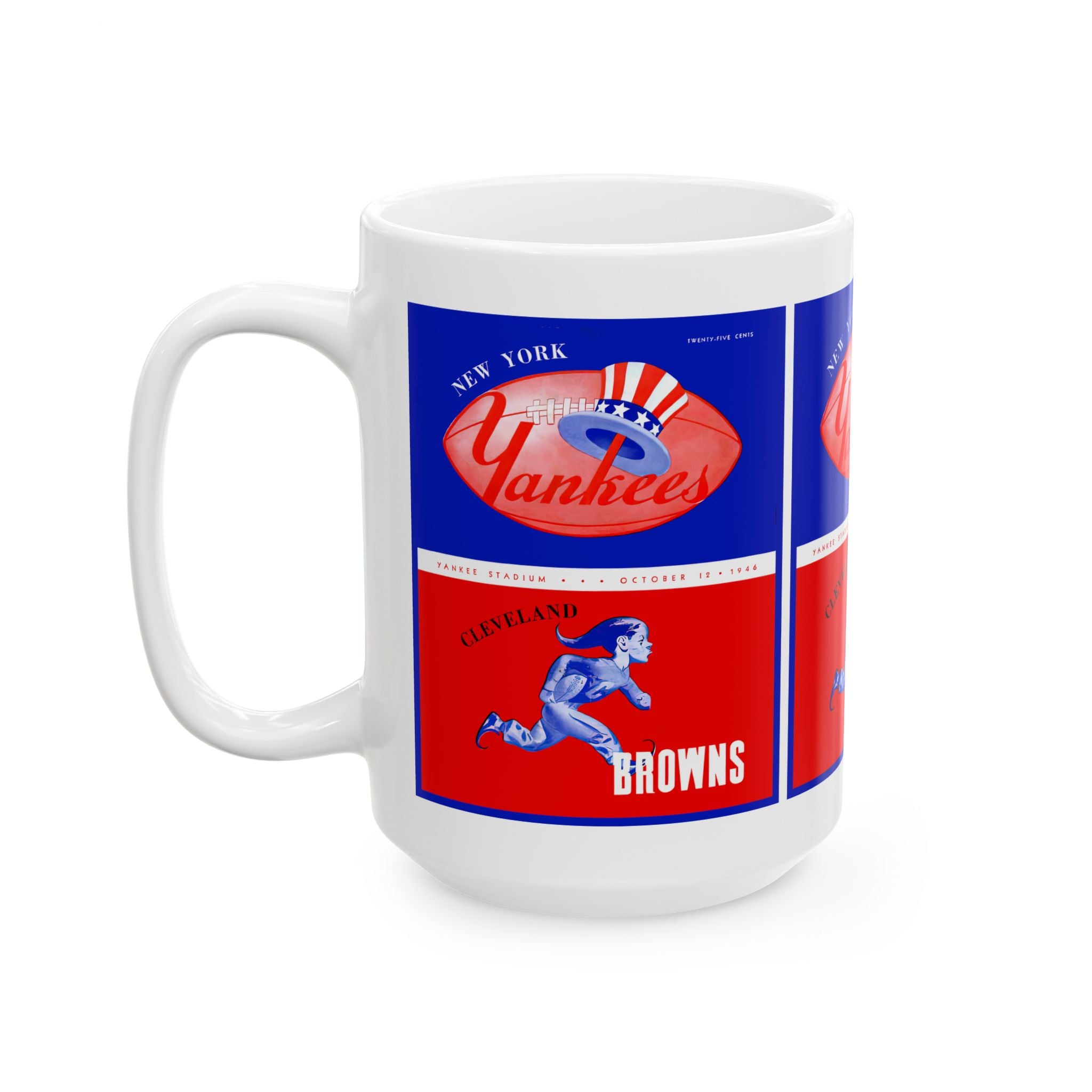 Vintage Sports Mug — 1946 New York Yankees - Cleveland Browns Football (11oz/15oz)