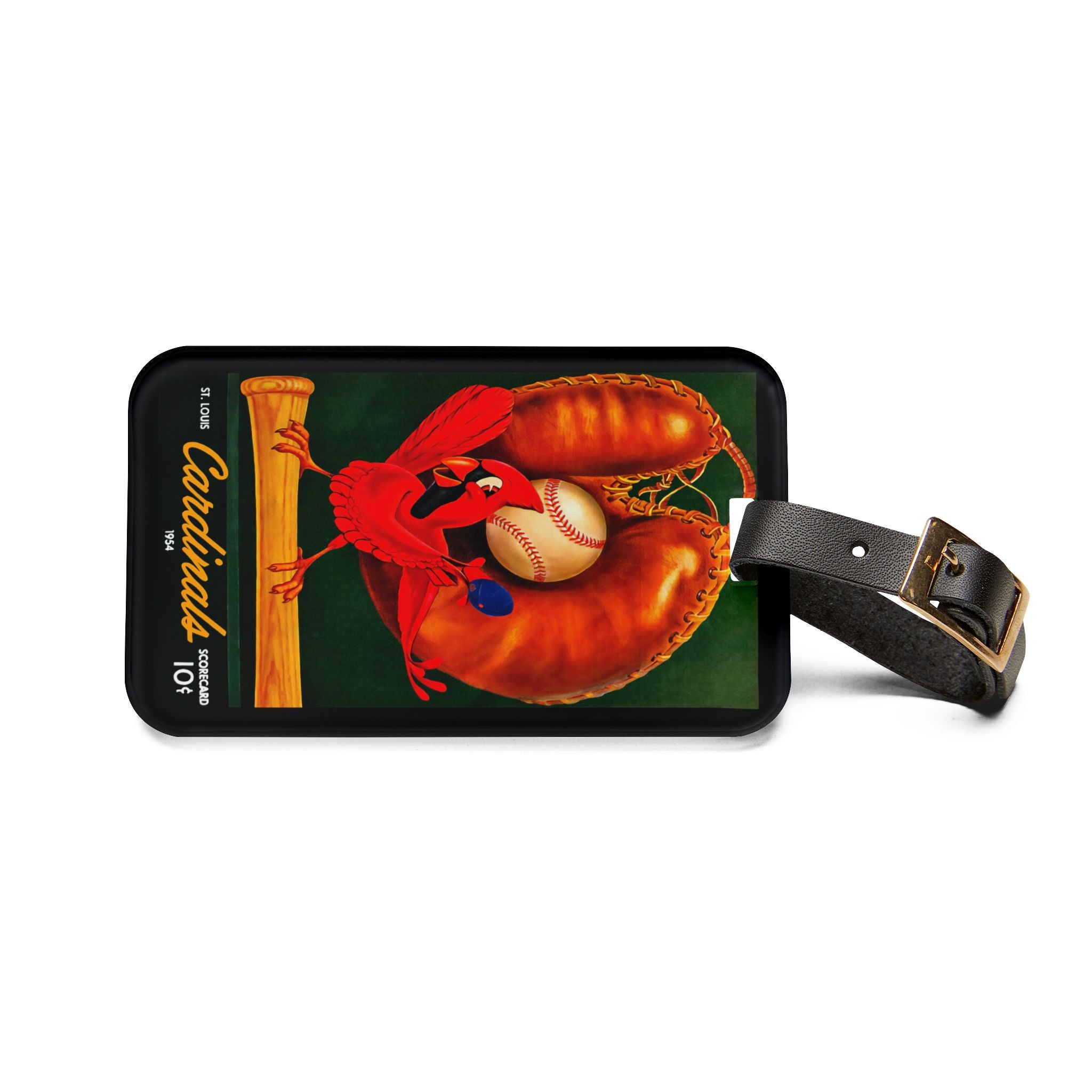 1954 Baseball St Louis Luggage Tag | Vintage Sports Travel ID