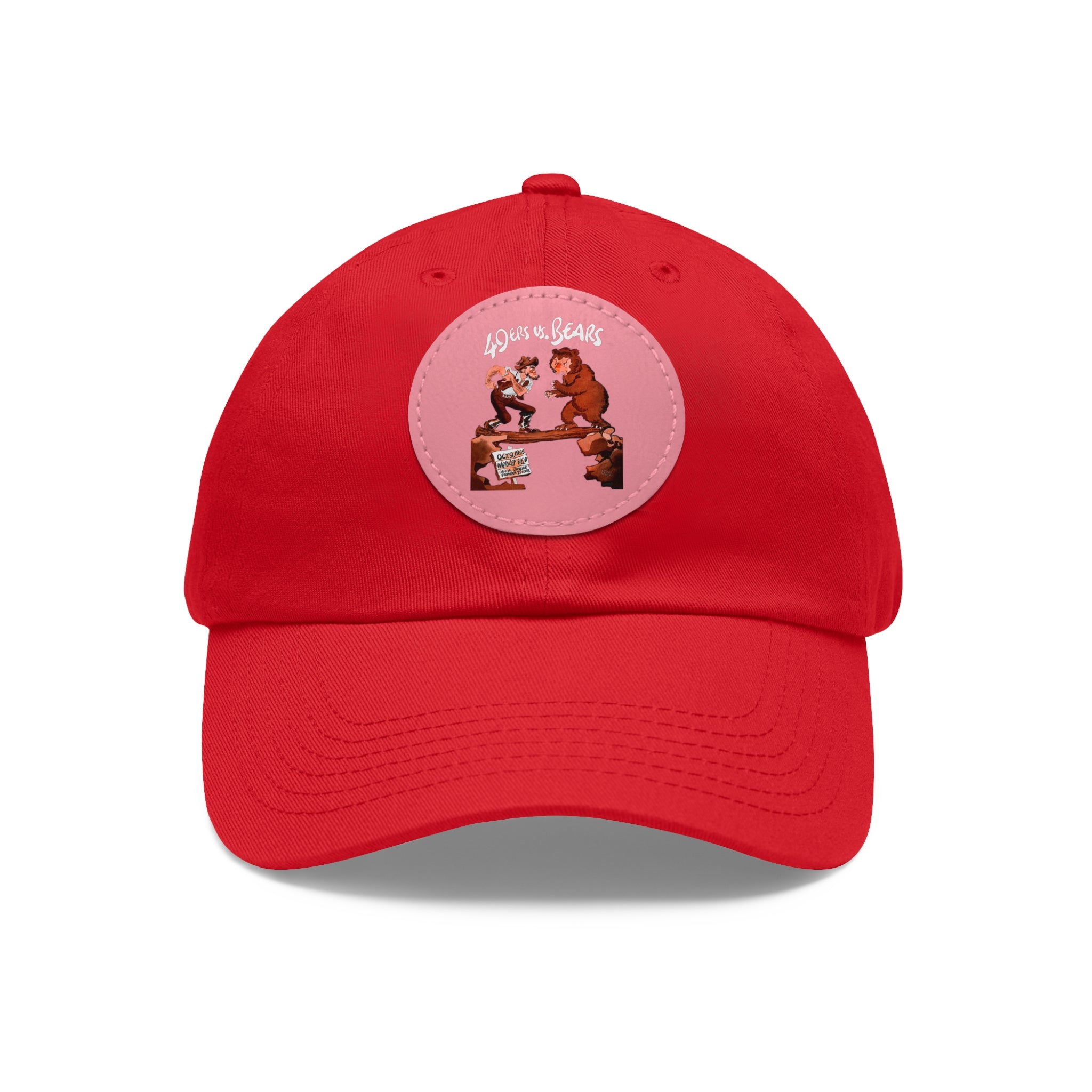 1955 Vintage Chicago Bears - San Francisco 49ers Football Program Cover - Dad Hat with Leather Patch (Round)