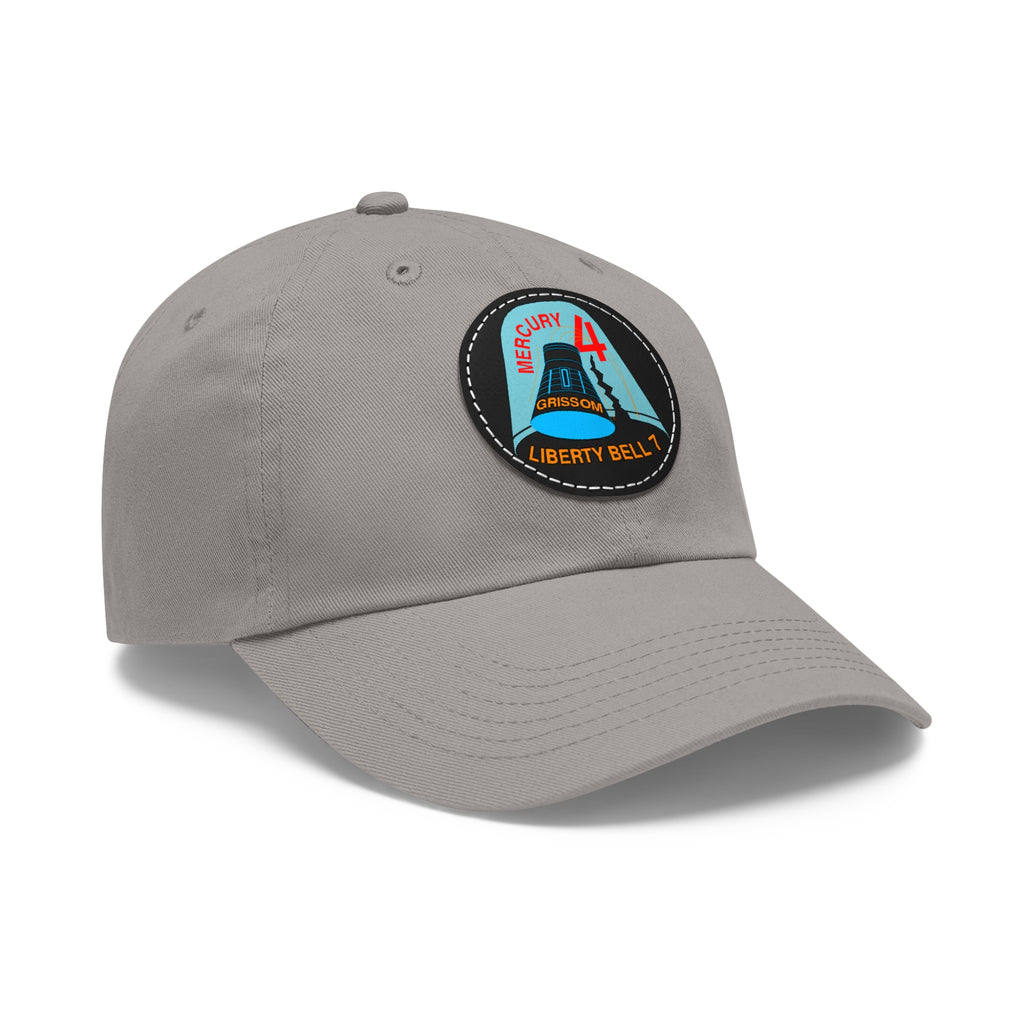 NASA Mercury 4 - Flight Patch - Dad Hat with Leather Patch (Round)