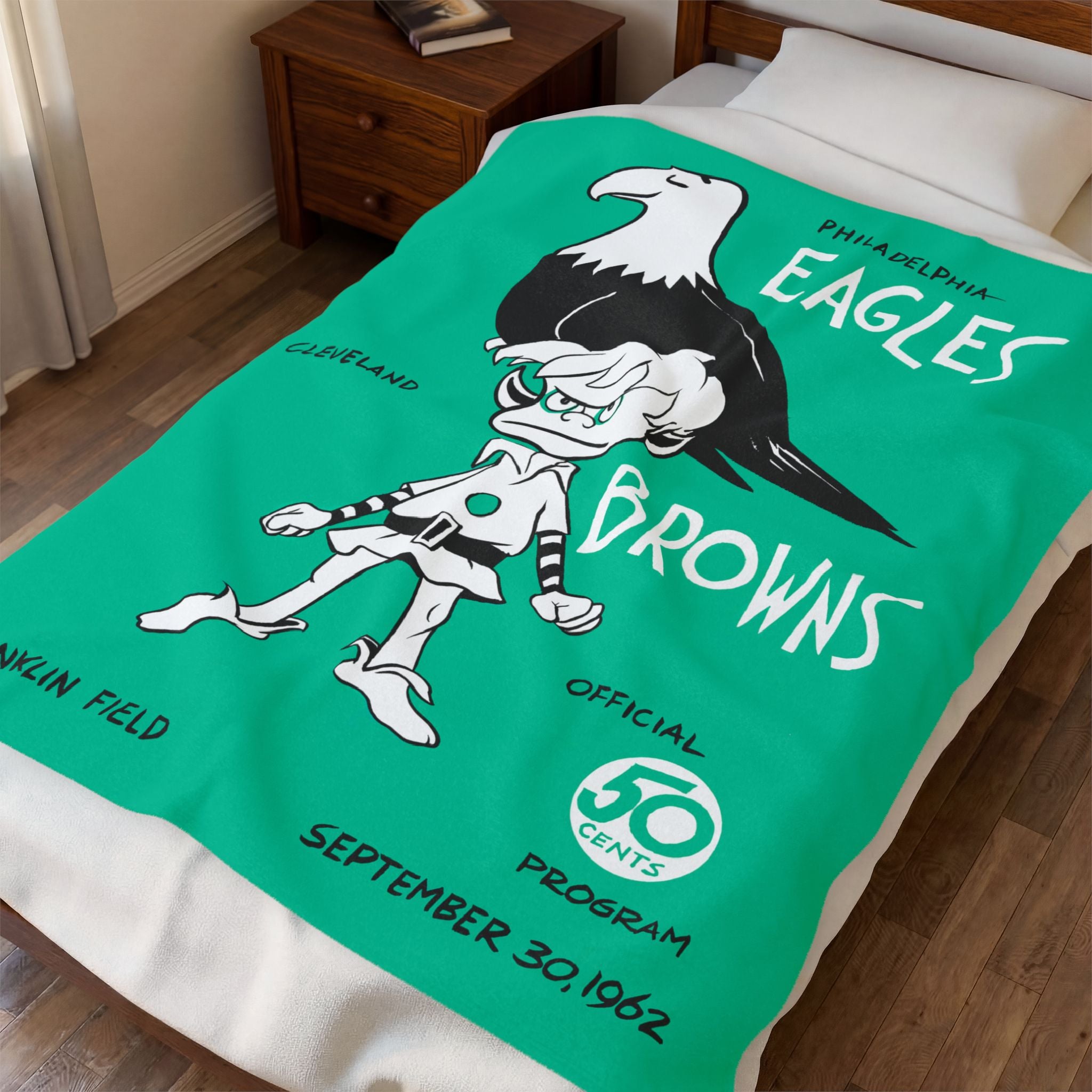 Throw Blanket-1962 Philadelphia Eagles Football Cleveland Browns Fan Gift, Football Sports Decor, Home Decor, Game Day Blanket,Football Gift