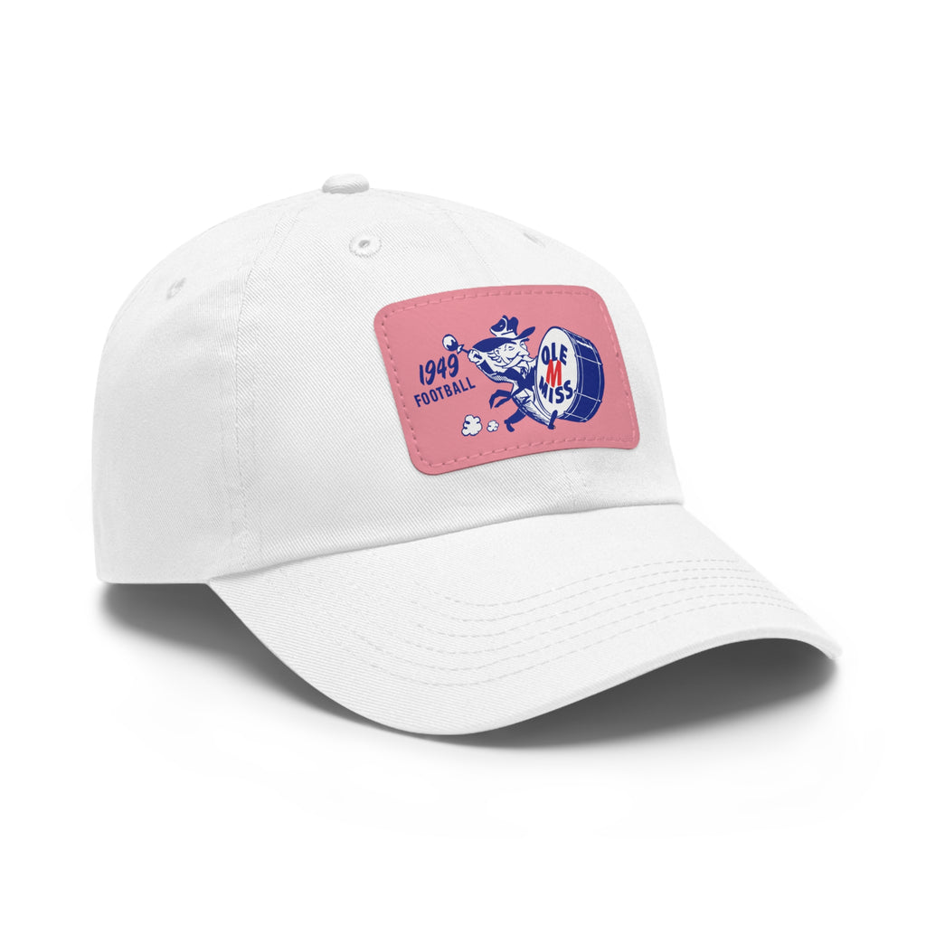 1949 Ole Miss Football - Dad Hat with Leather Patch (Rectangle)