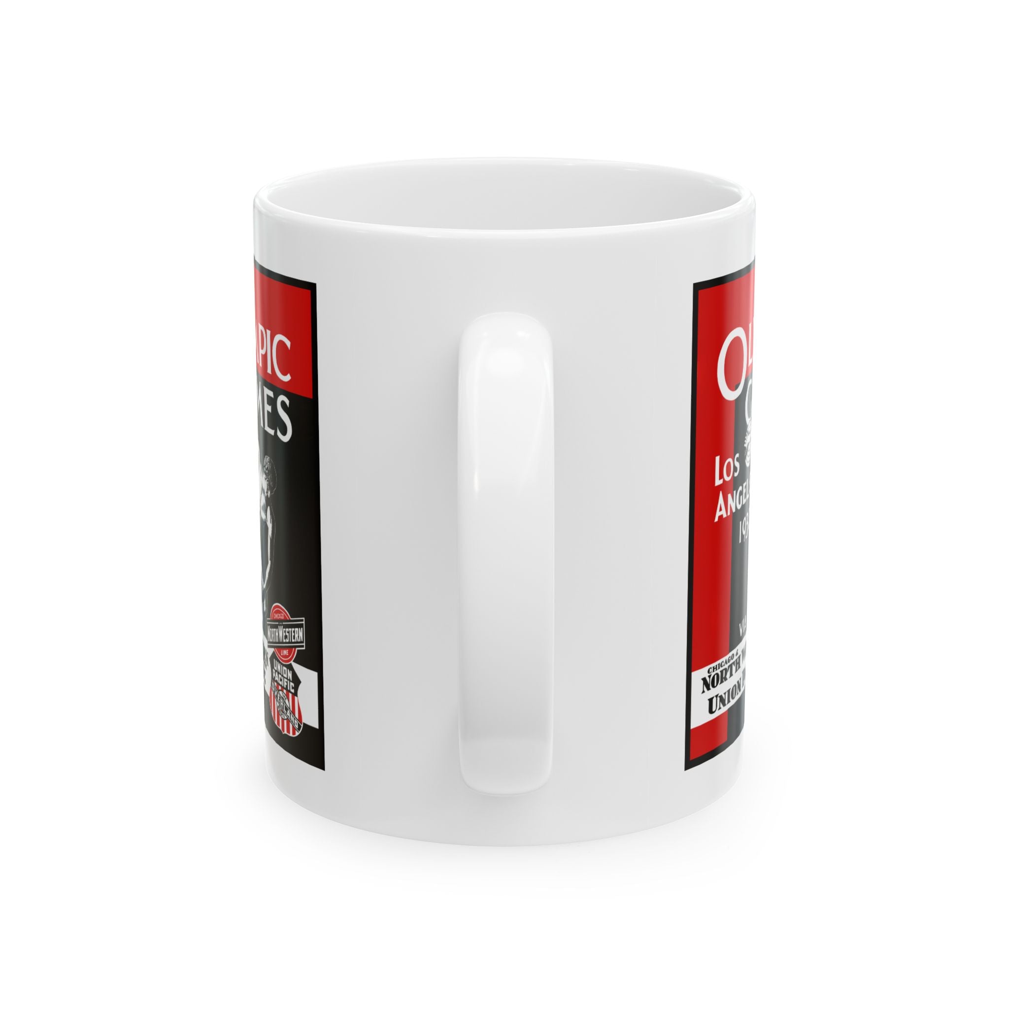 Vintage Olympic Games Ceramic Mug, 1932 Los Angeles Souvenir Cup, Sports Fan Gift, Retro Olympics Coffee Mug, Olympic Collectible Drinkware,