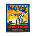 1931 Ohio State Navy Vintage Program Cover Velveteen Plush Blanket