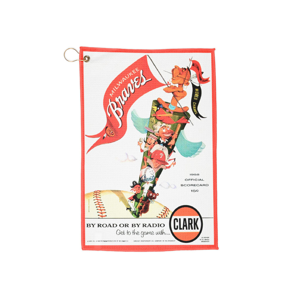 Golf Towels, Milwaukee Braves Baseball Towel, Sports Towel, Golf Accessories, Golf Gift, Retro Baseball Towel