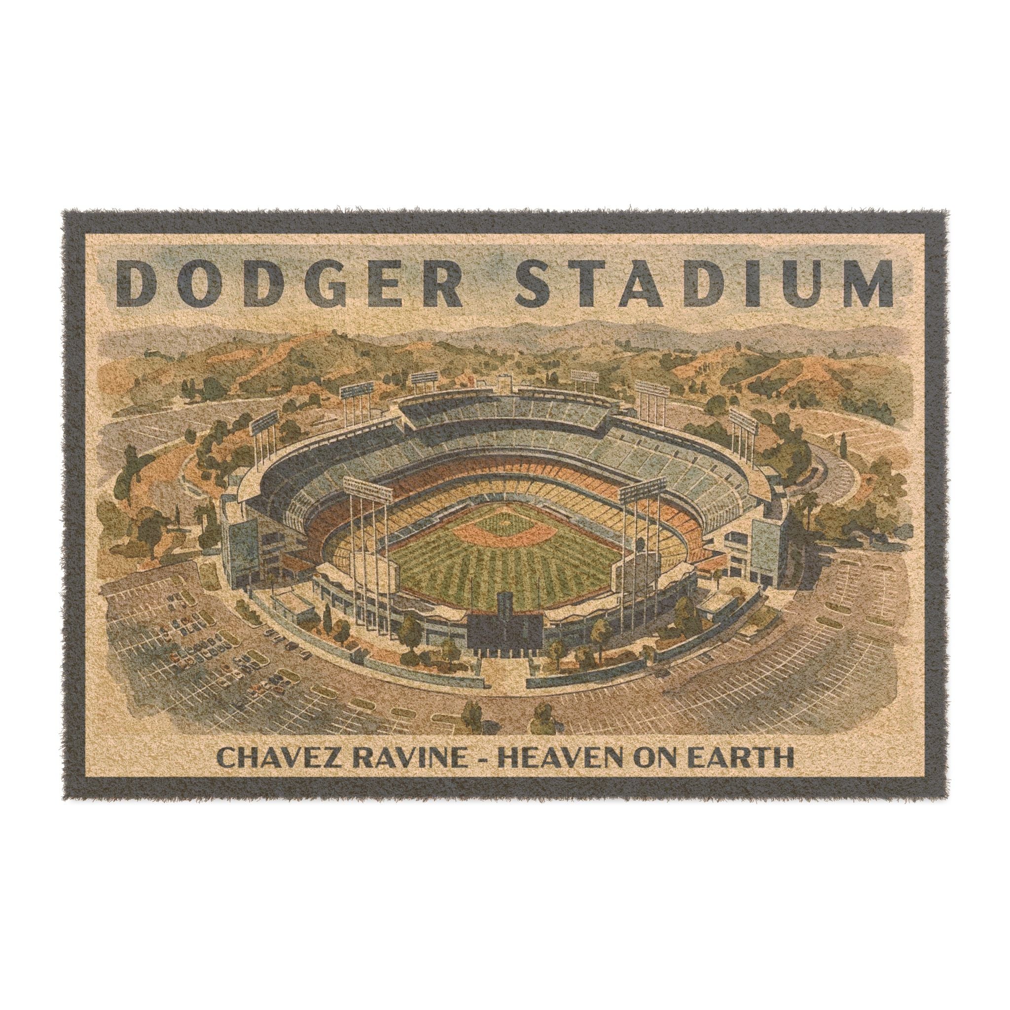 Chavez Ravine Dodger Stadium Doormat