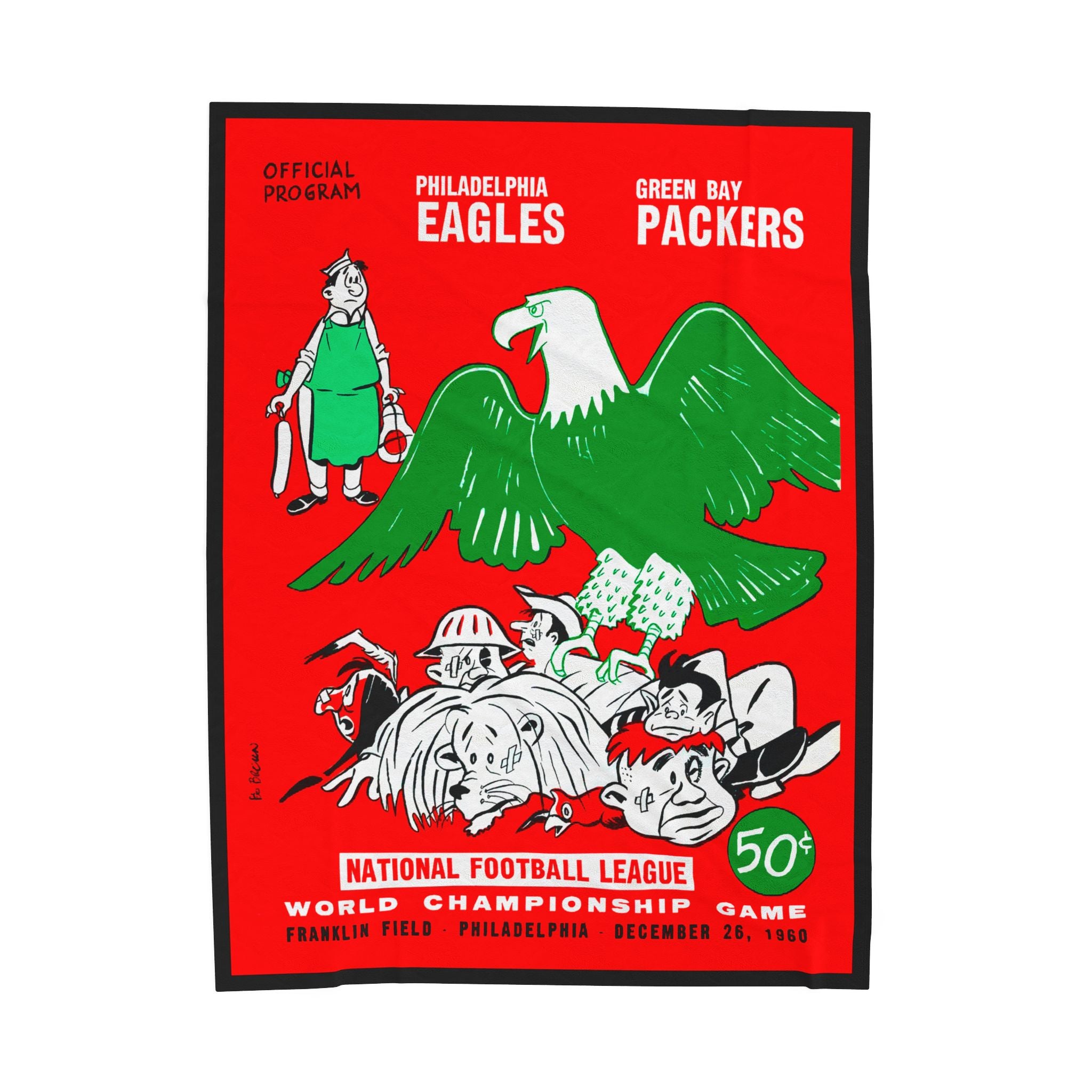 Throw Blanket-1960 Philadelphia Eagles Football Green Bay Fan Gift, Football Sports Decor, Home Decor, Game Day Blanket,Football Gift