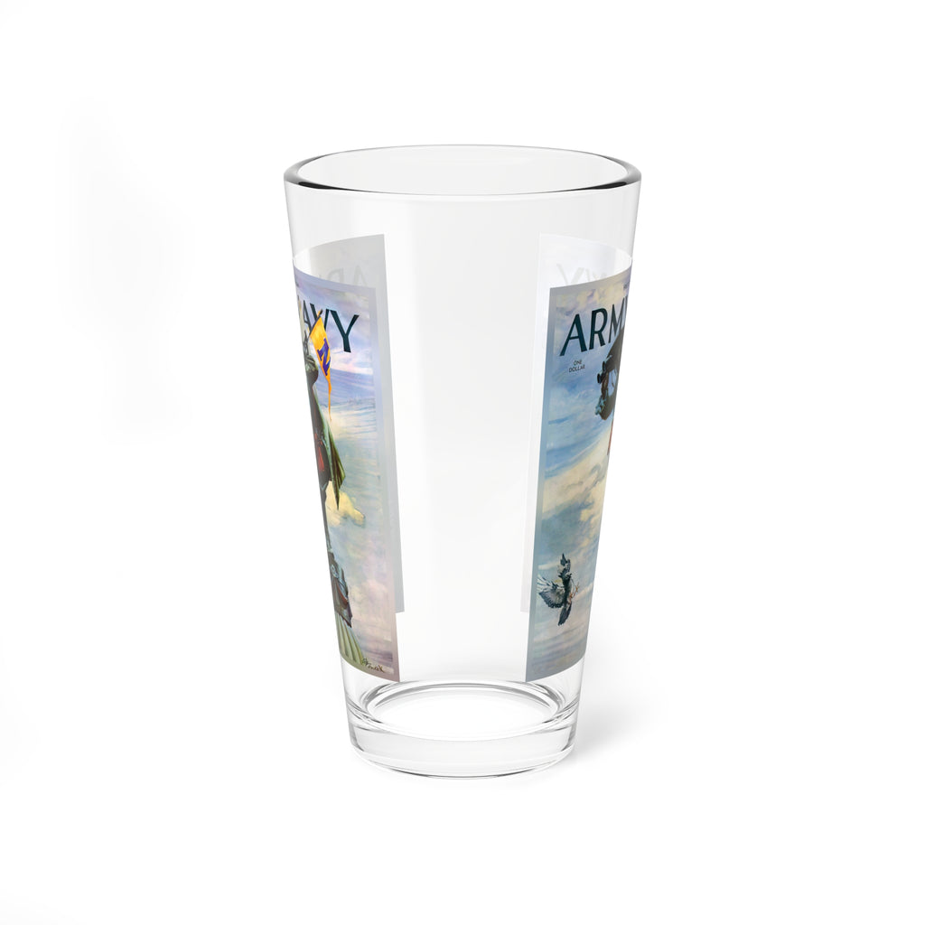 1960 Army-Navy Football Glass Mixing Glass, 16oz | Vintage College Football Drinkware