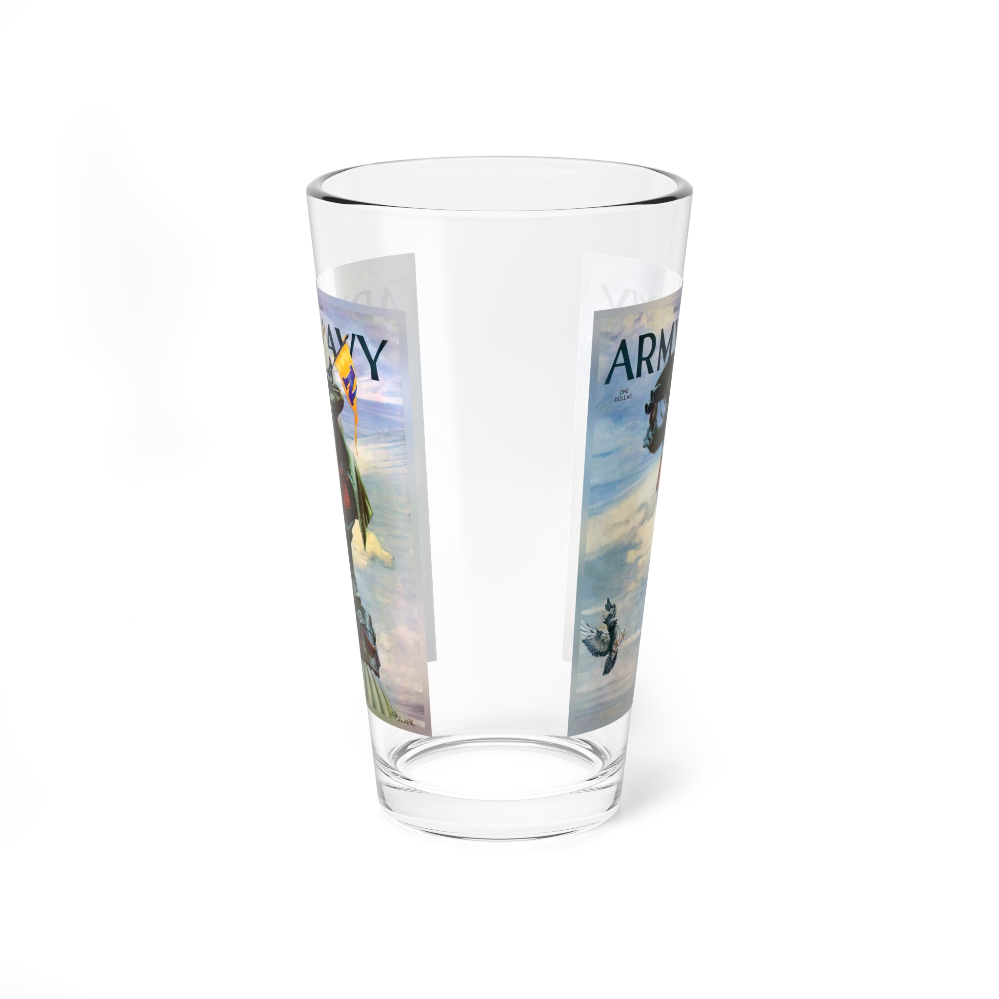 1960 Army-Navy Football Glass Mixing Glass, 16oz | Vintage College Football Drinkware