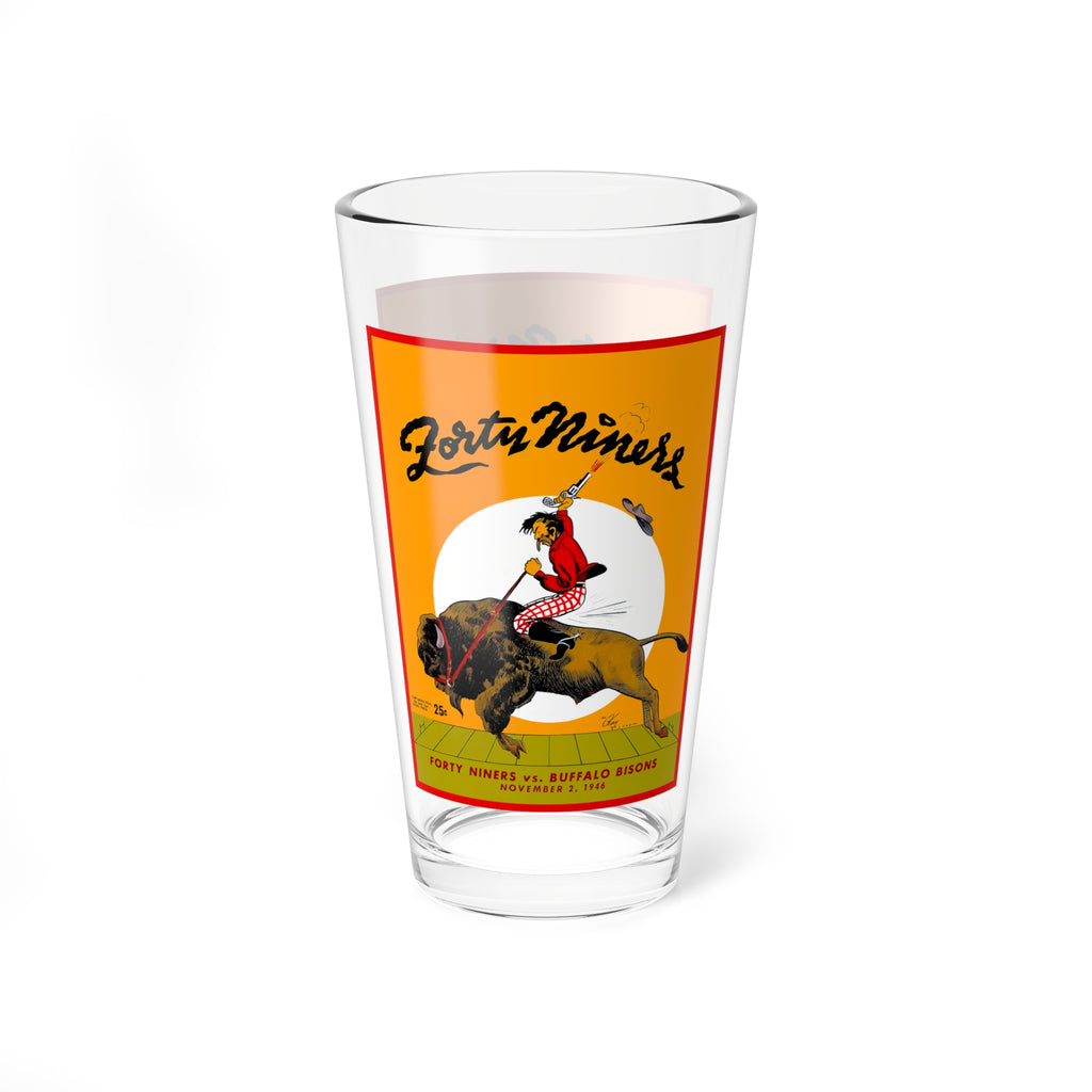1946 San Francisco vs Buffalo Football Mixing Glass, 16oz