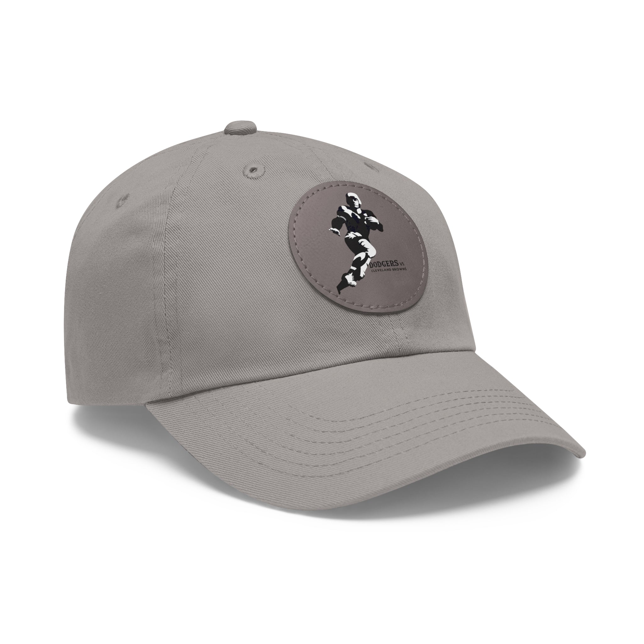 1947 Vintage Brooklyn Dodgers - Cleveland Browns Football - Dad Hat with Leather Patch (Round)