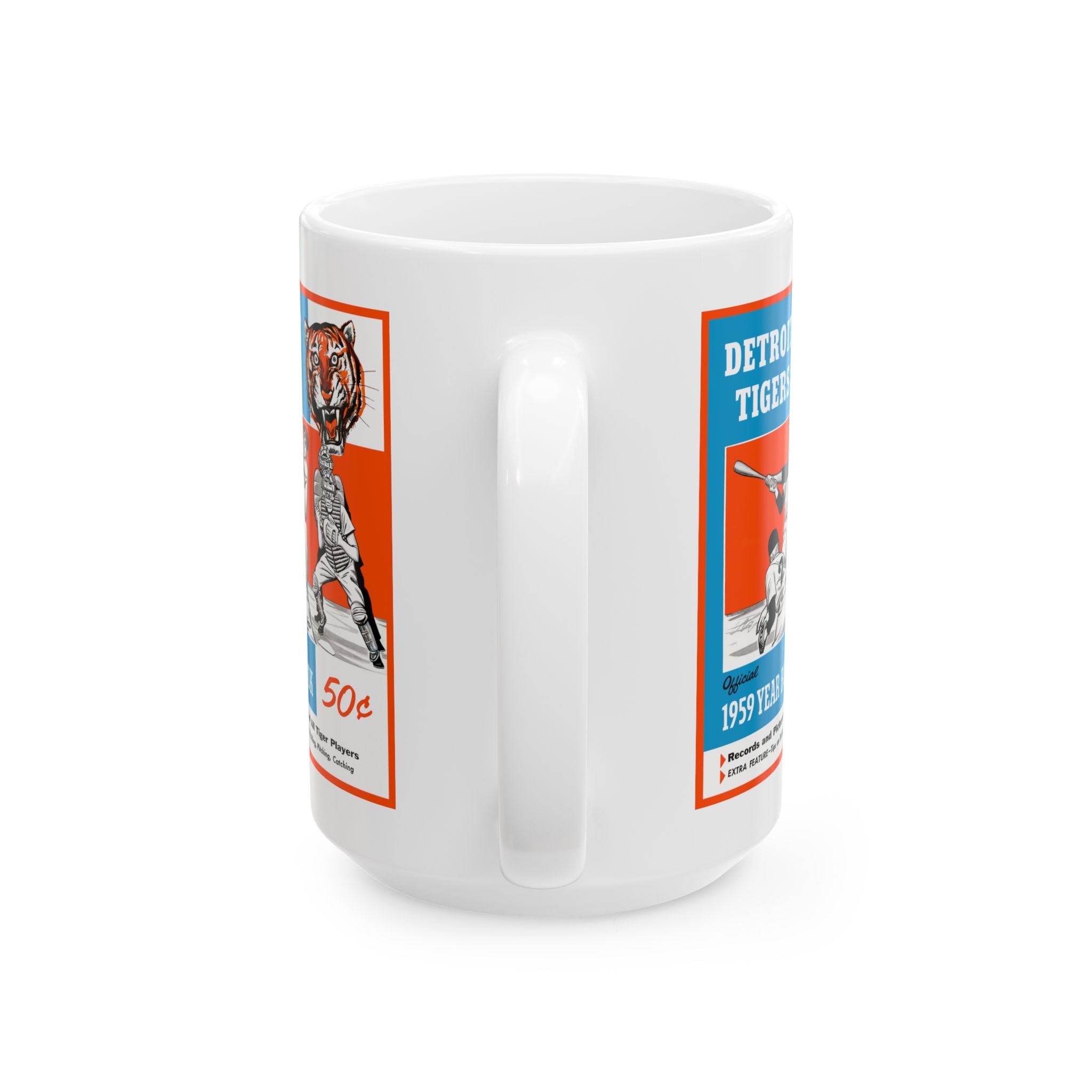Ceramic Mug, 1959 Baseball Detroit Tigers Yearbook, Vintage Sports Fan Gift, Baseball Memorabilia, Detroit Tigers Collectible Mug, Sports