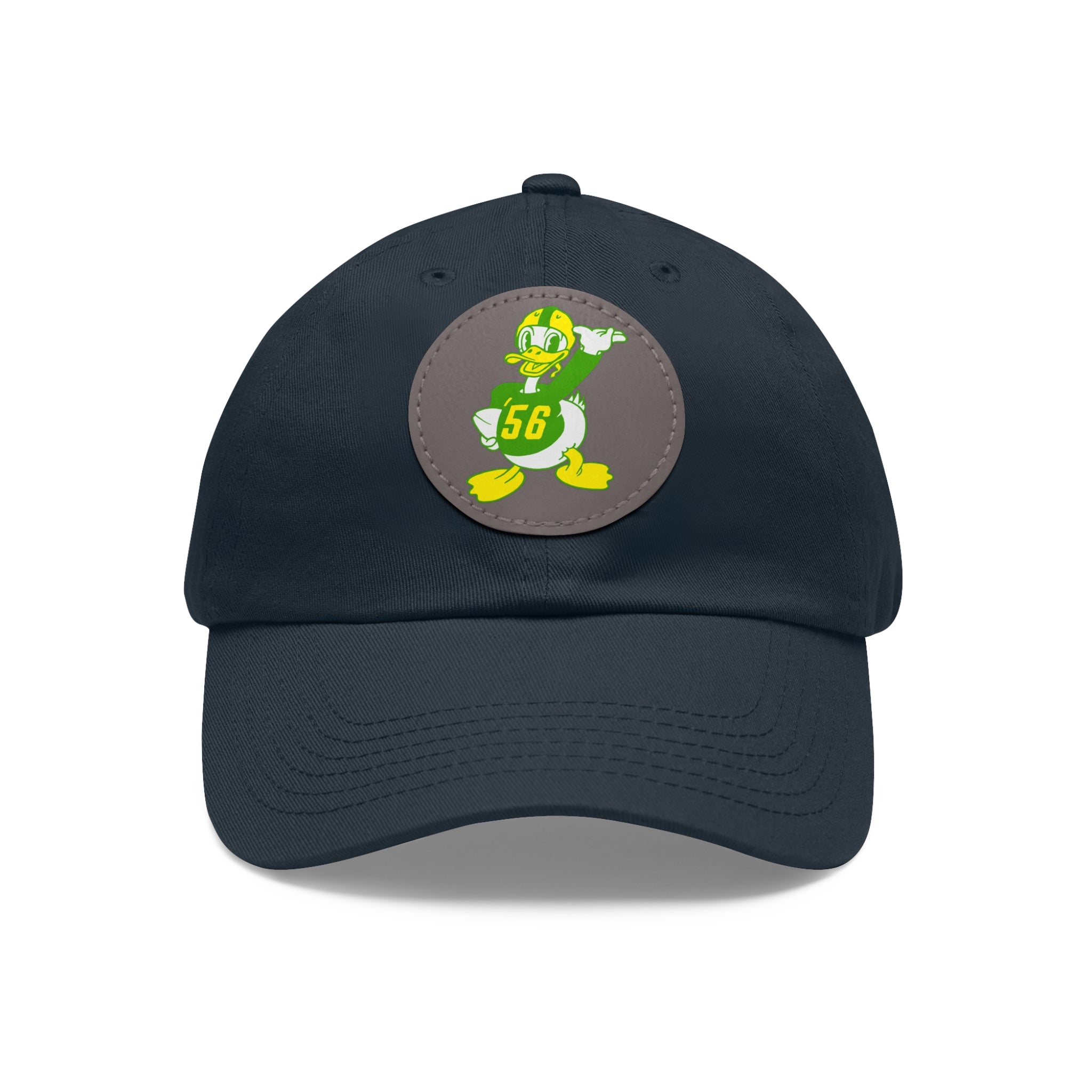 1956 Vintage Oregon Football - Dad Hat with Leather Patch (Round)