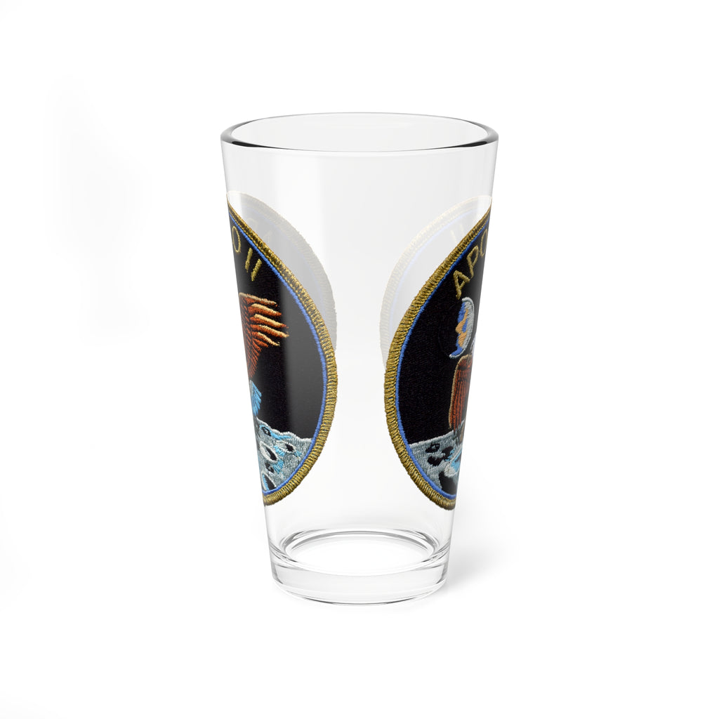 Mixing Glass, NASA Flight Patch - Apollo 11, Astronaut Space Gift, Moon Landing, Space Shuttle, Barware Decor, Kitchenware