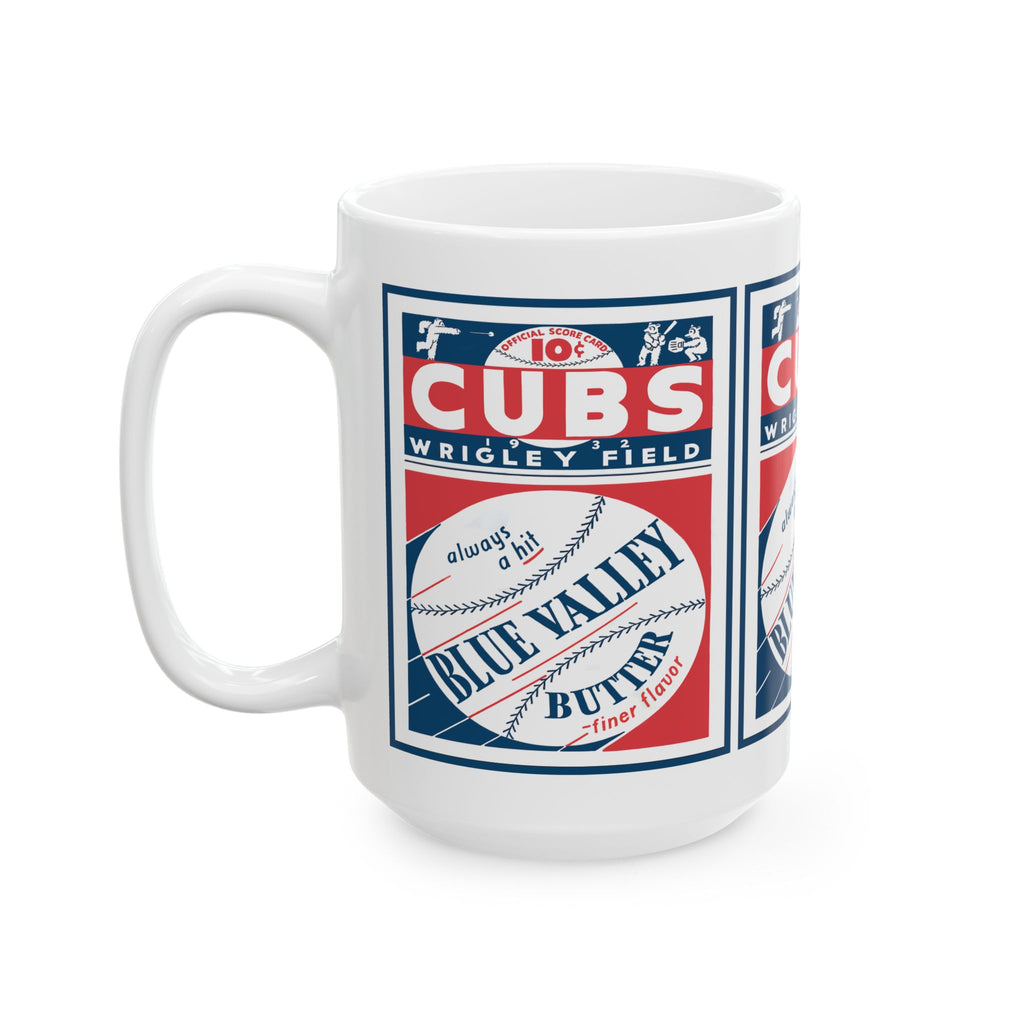 1932 Cubs Wrigley Field Vintage Baseball Ceramic Mug (11oz, 15oz)
