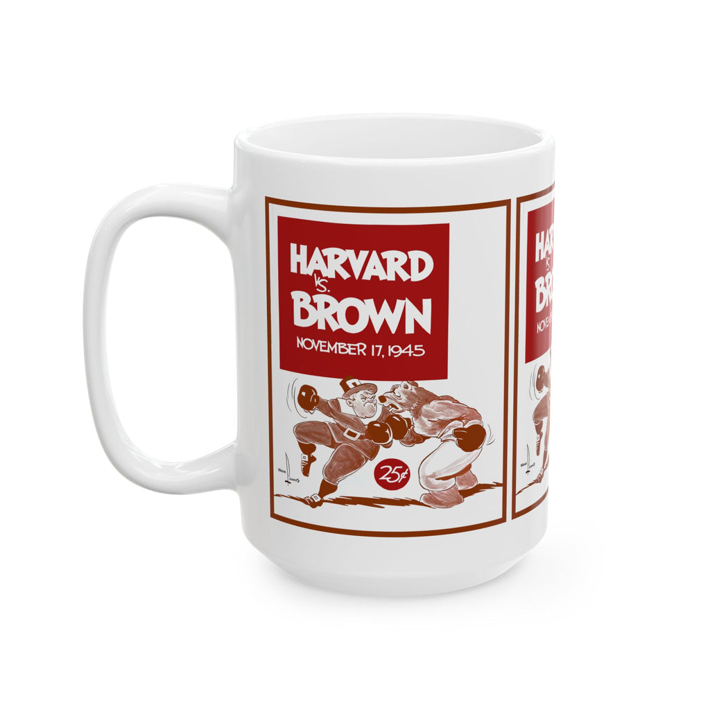 1945 Vintage Harvard vs Brown Football Ceramic Mug — 11oz & 15oz