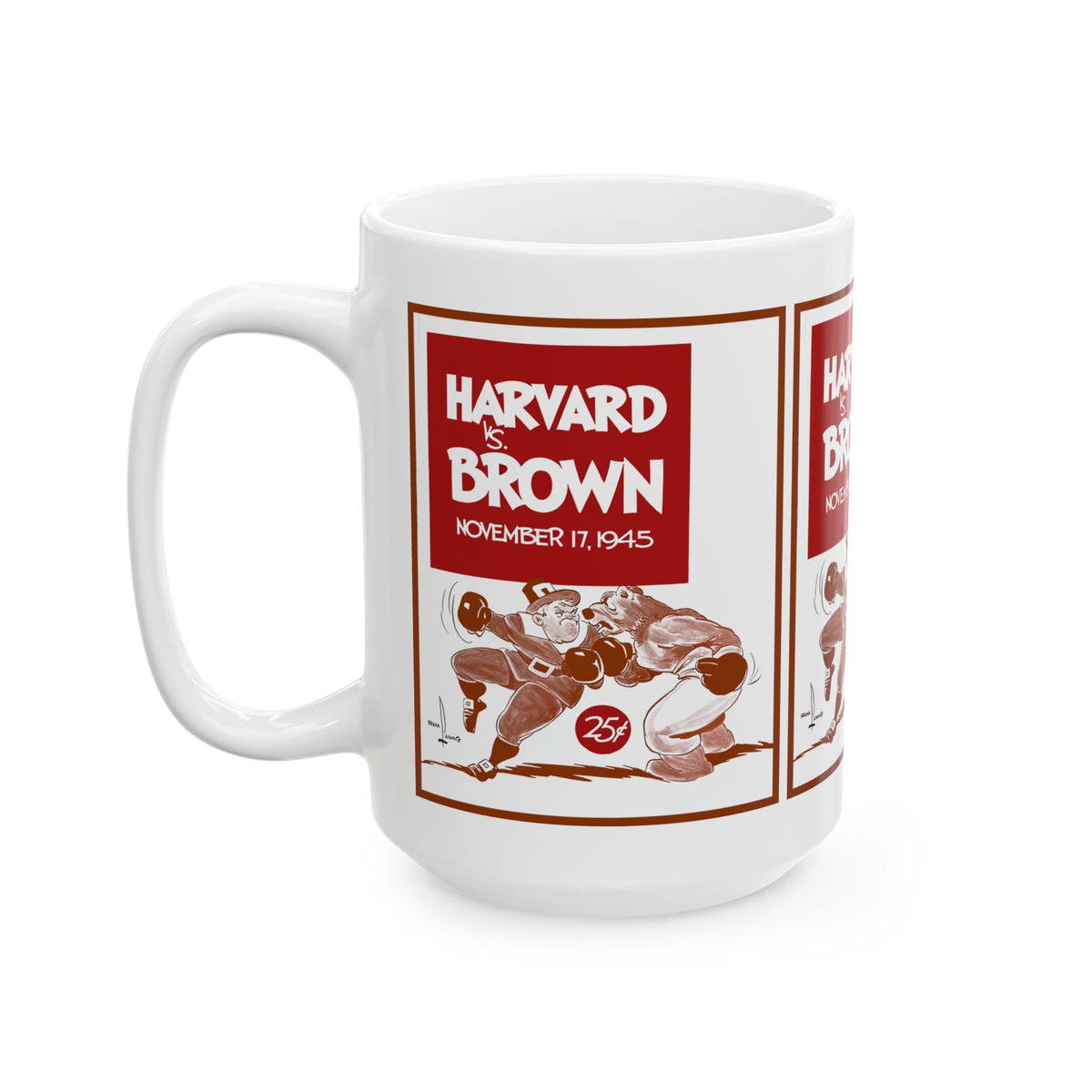 1945 Vintage Harvard vs Brown Football Ceramic Mug — 11oz & 15oz