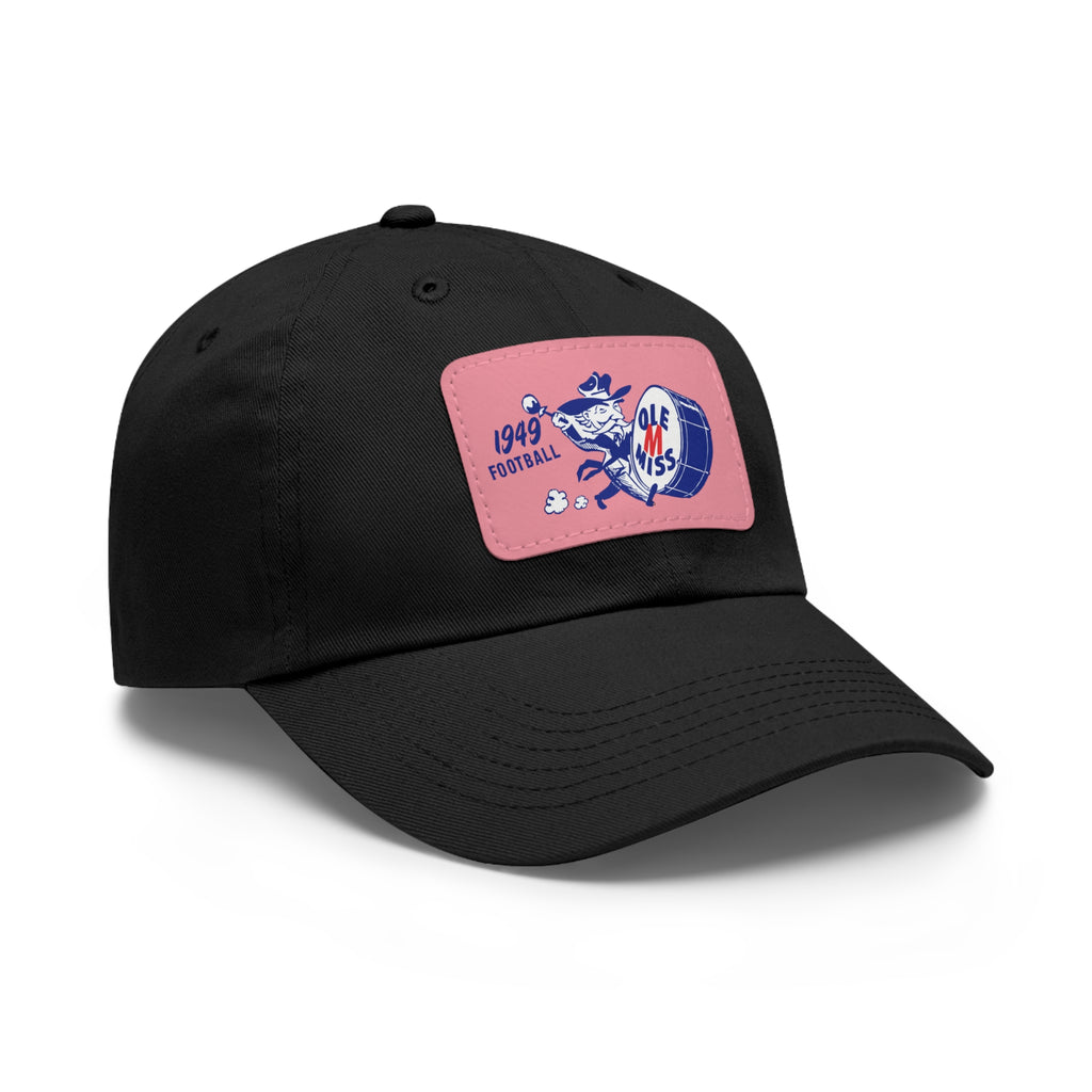 1949 Ole Miss Football - Dad Hat with Leather Patch (Rectangle)