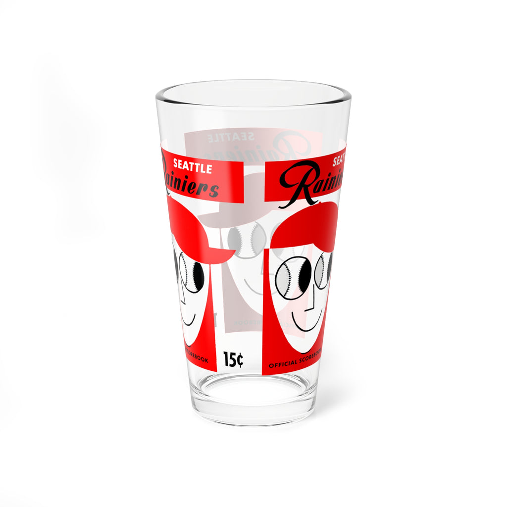 1955 Seattle Rainiers Baseball Program Cover -  Pint Glass, 16oz