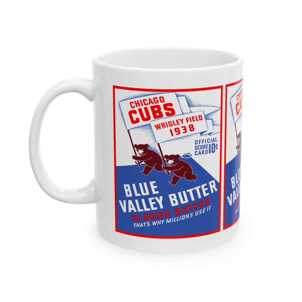 1938 Chicago Cubs Retro 'Blue Valley Butter' Ceramic Mug (11oz & 15oz)