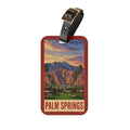 Palm Springs WPA style Luggage Tag | Retro Midcentury Travel Art