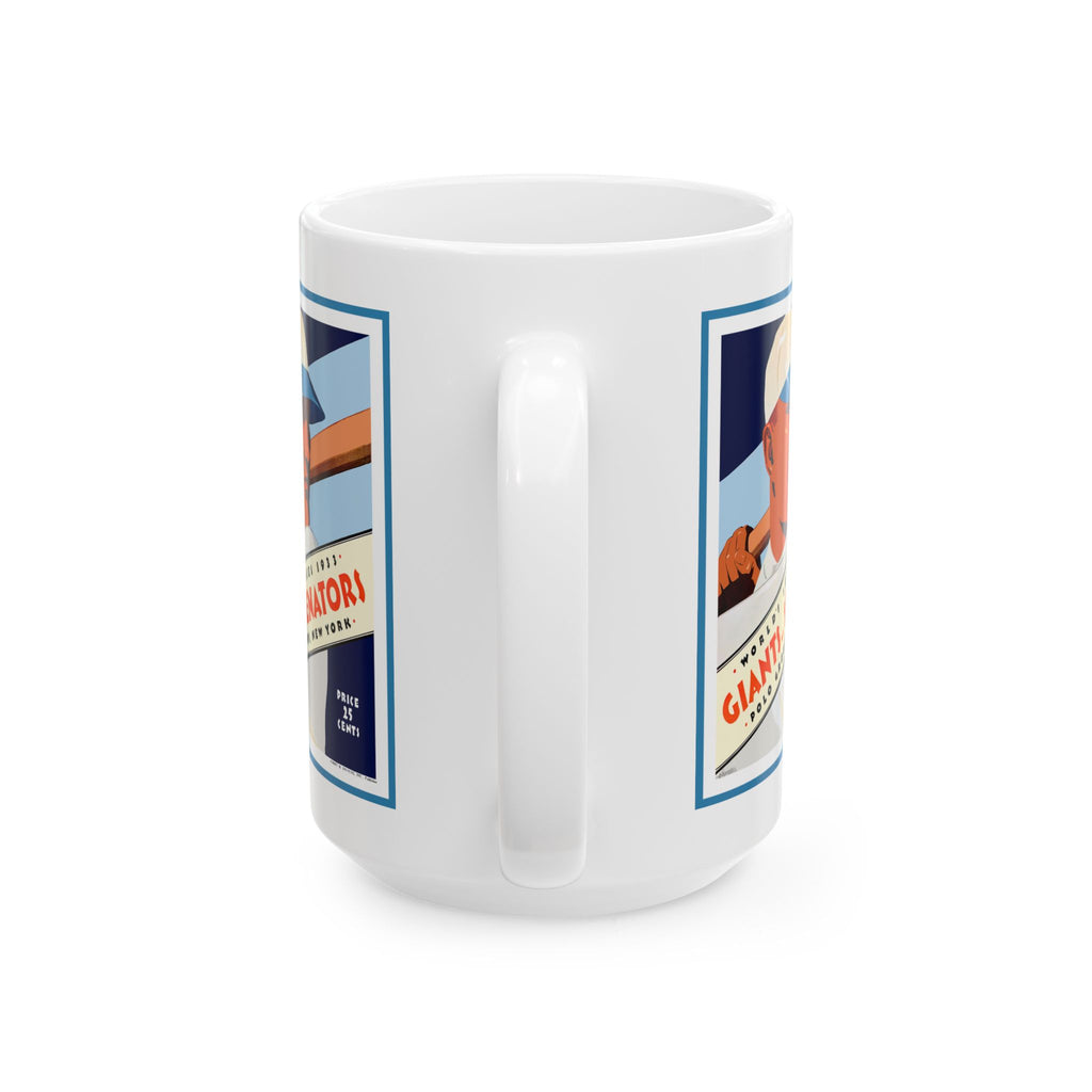 1933 Baseball Vintage Giants vs Senators World Series Program Ceramic Mug — Coffee Cup (11oz/15oz)